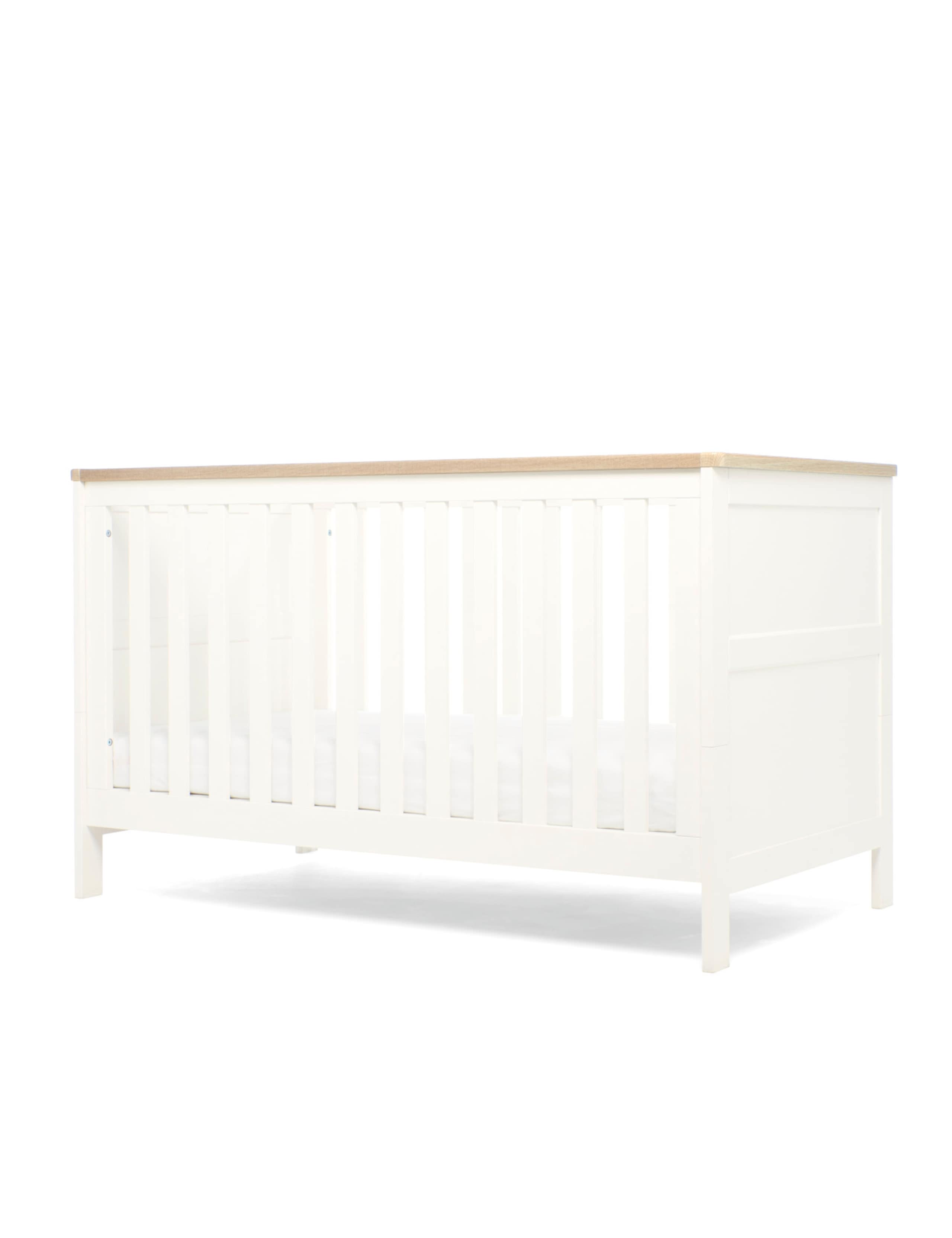Wedmore 2 Piece Cot Bed Set - White/Oak 3 of 11
