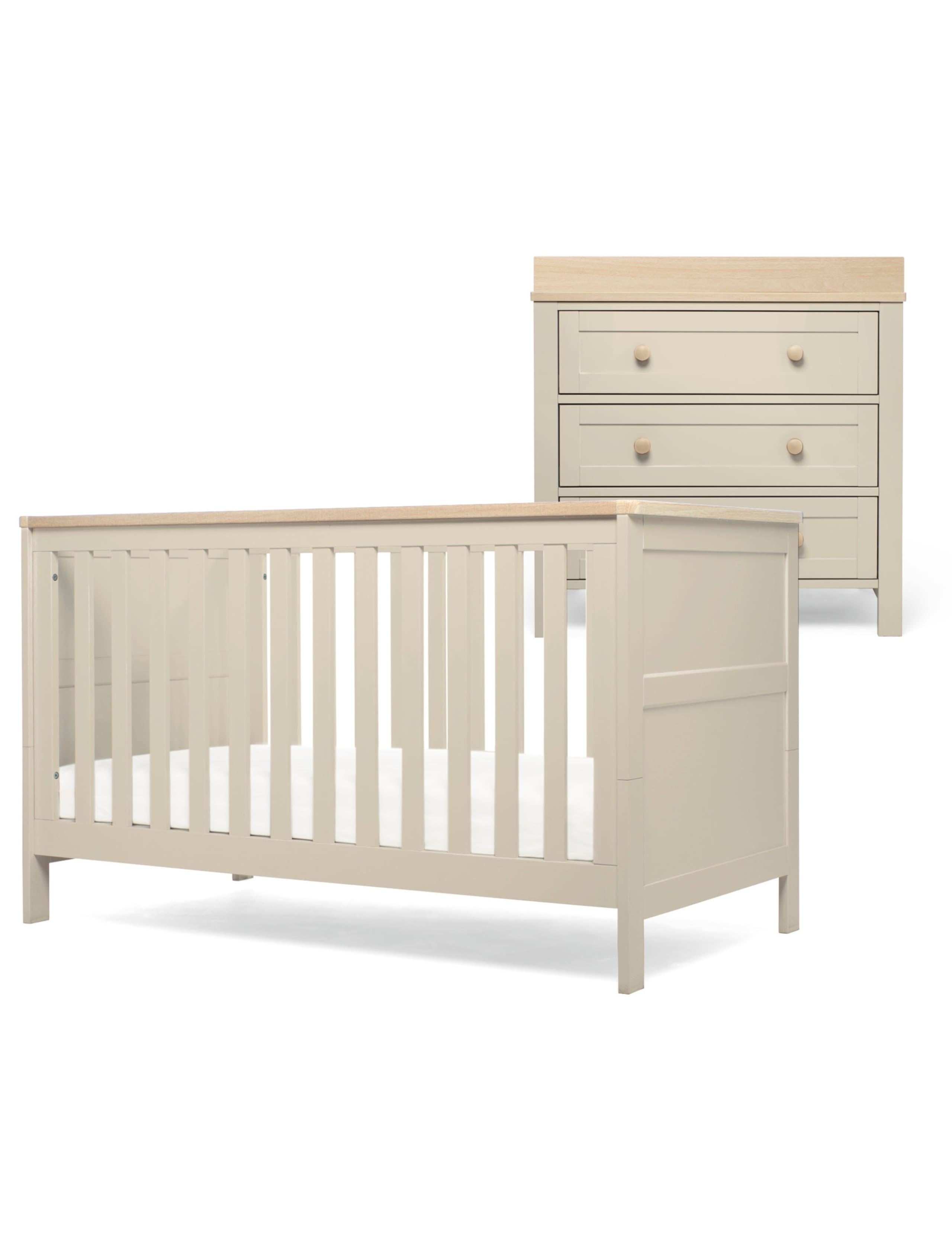 Wedmore 2 Piece Cot Bed Set - Cashmere Oak 2 of 6
