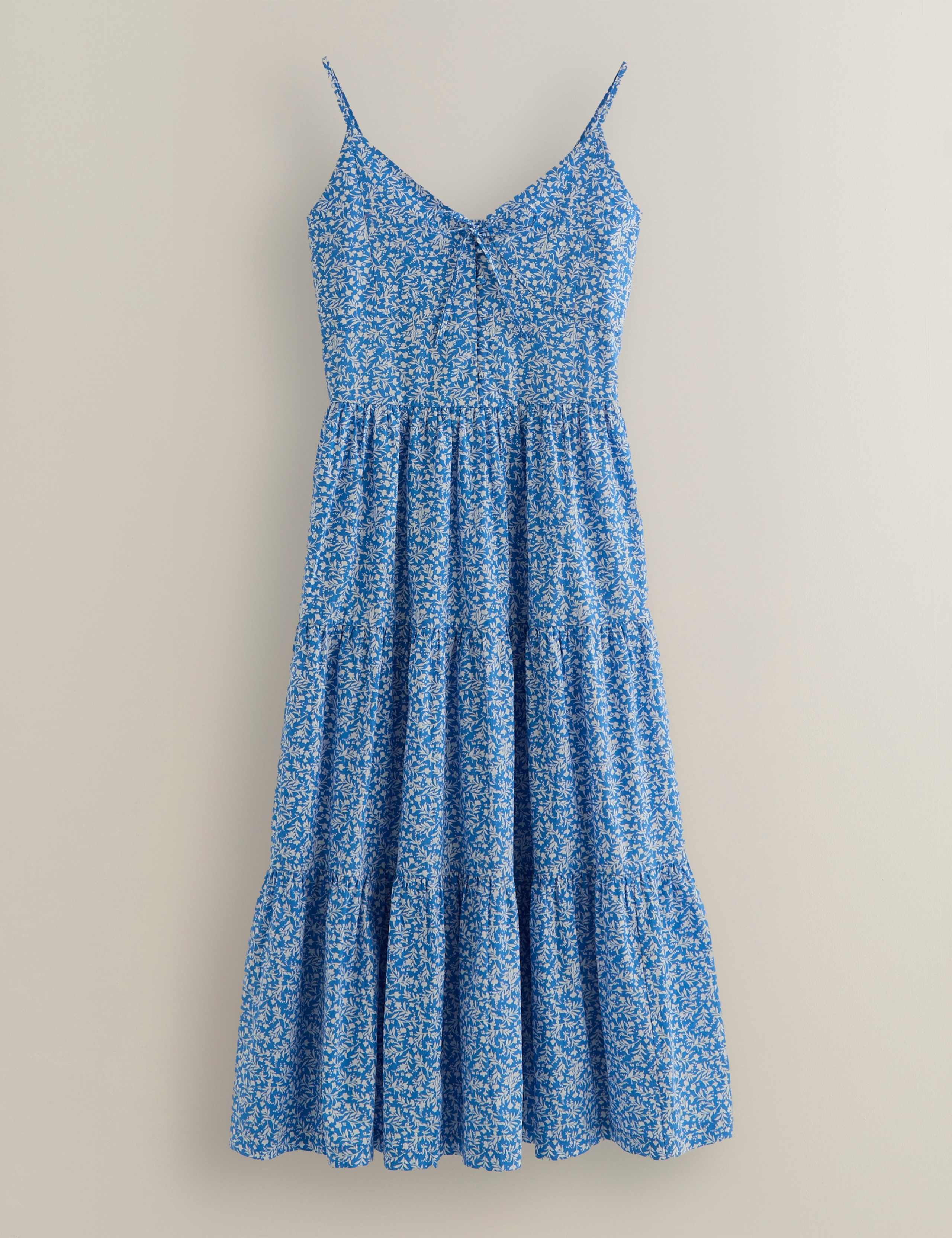Pure Cotton Floral V-Neck Strappy Dress 2 of 6