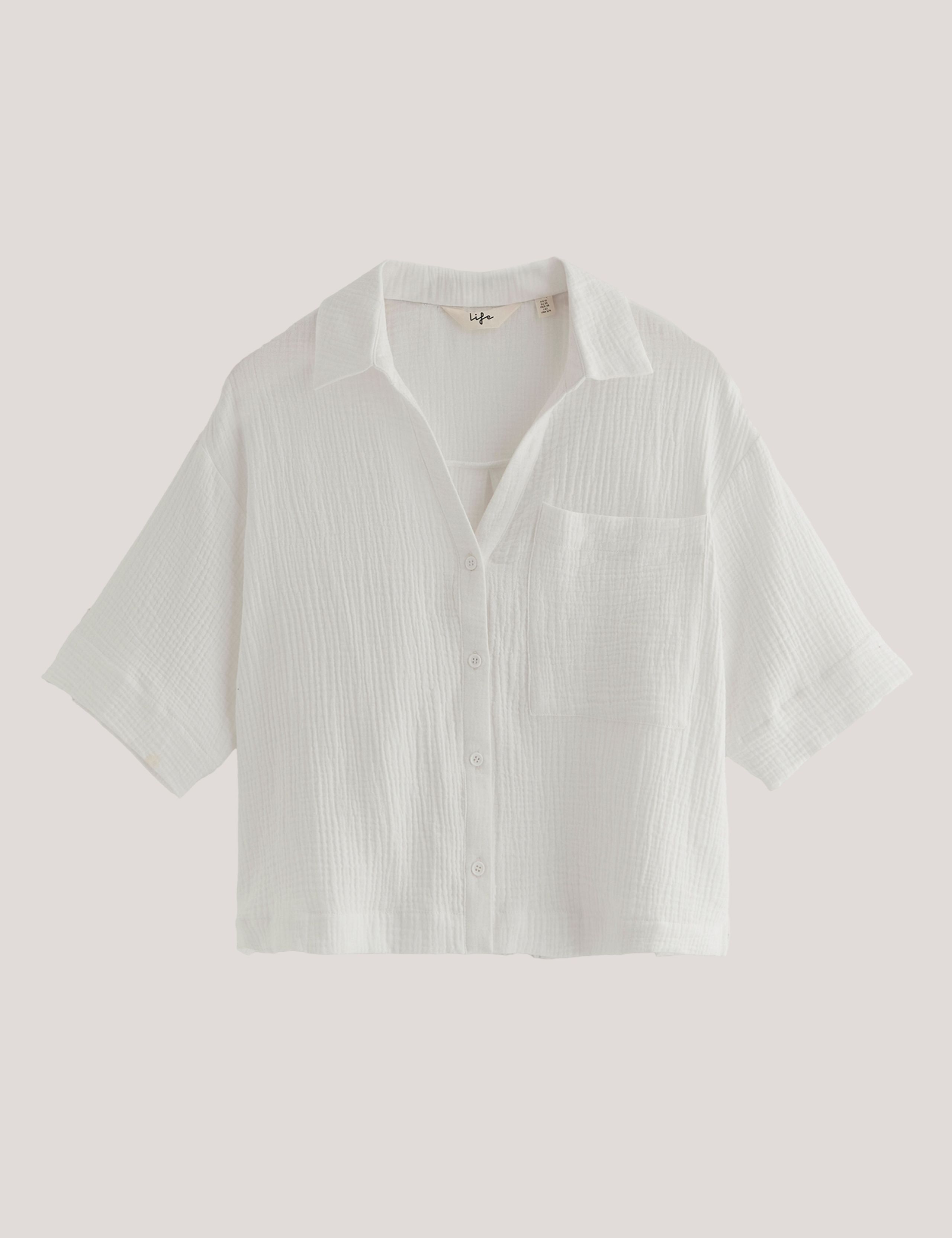 Pure Cotton Textured Relaxed Shirt 2 of 5