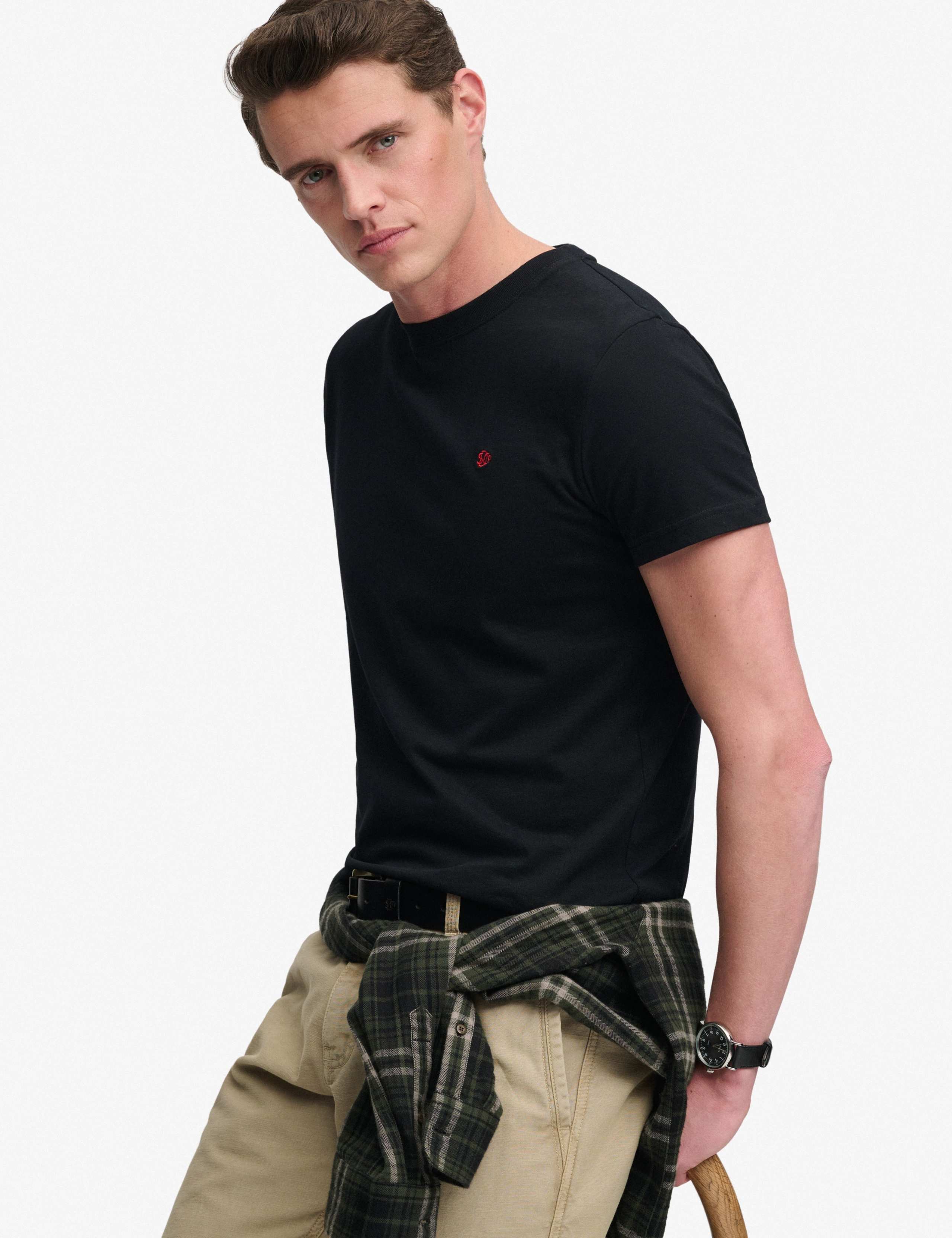 Pure Cotton Embroidered Logo T-Shirt 3 of 4