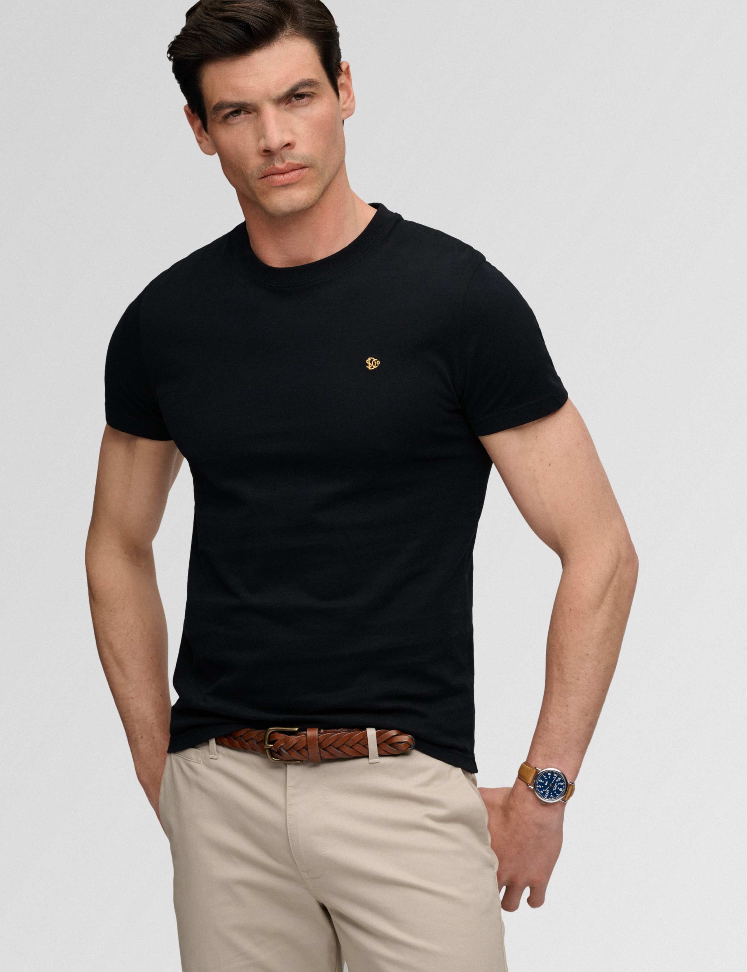 Pure Cotton Embroidered Logo T-Shirt 4 of 7