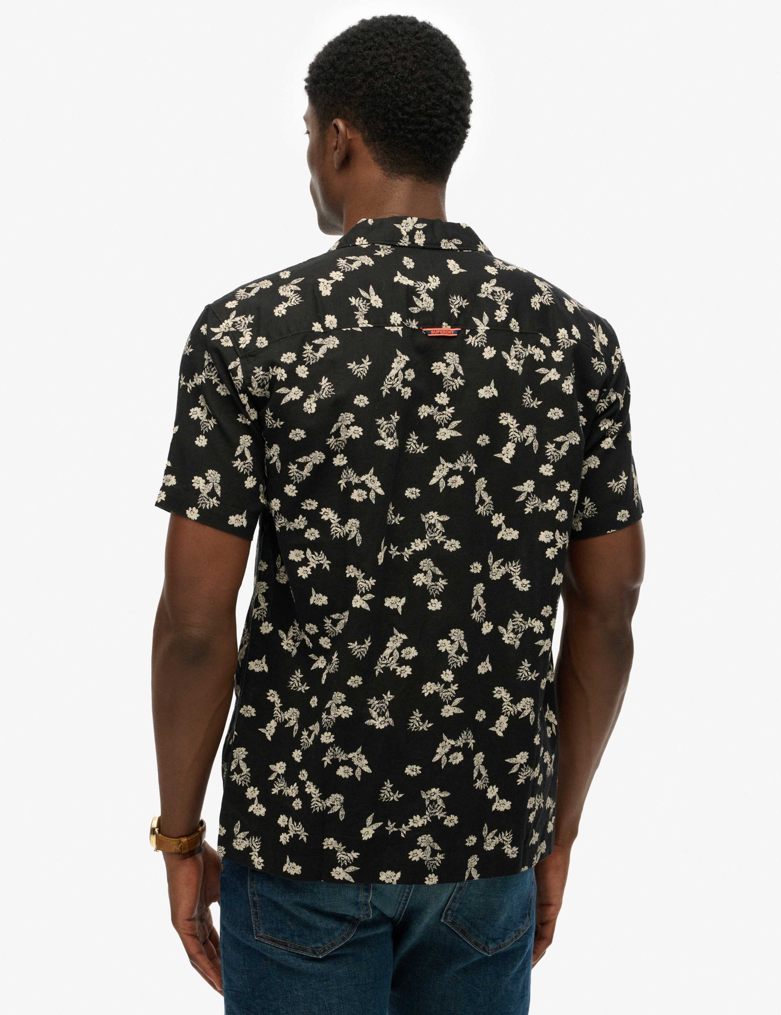 Cotton Linen Blend Floral Beach Shirt 3 of 6