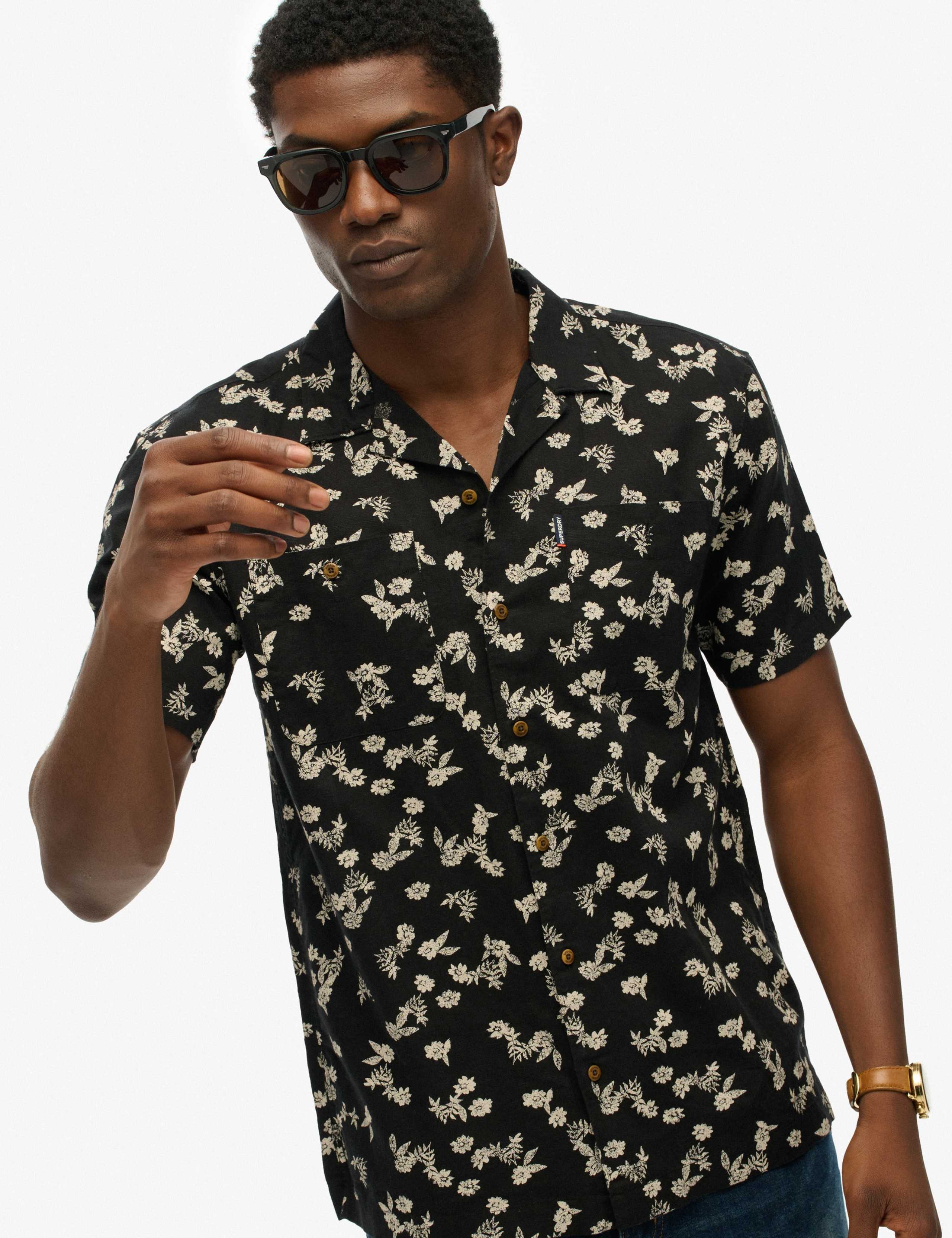 Cotton Linen Blend Floral Beach Shirt 4 of 6