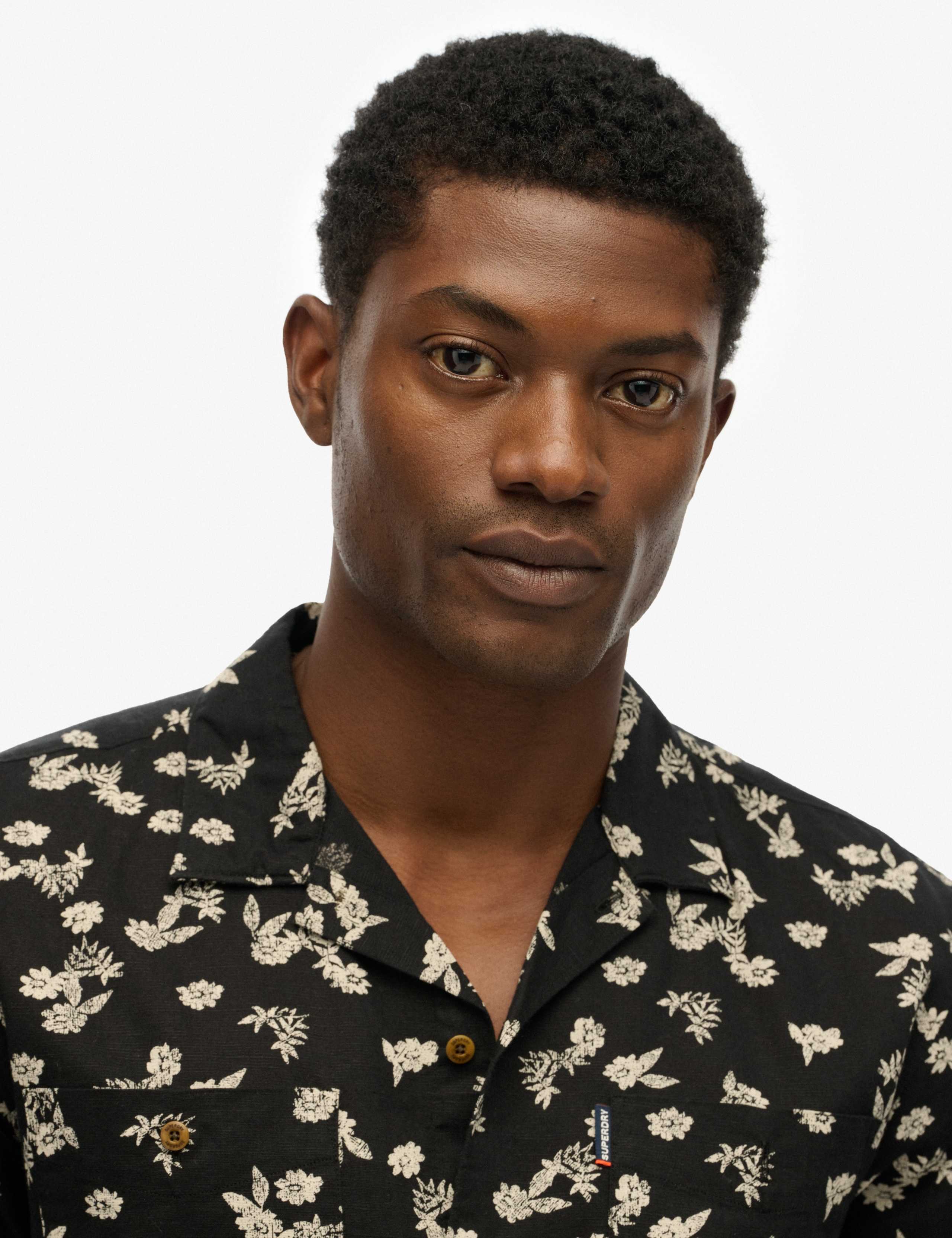 Cotton Linen Blend Floral Beach Shirt 5 of 6