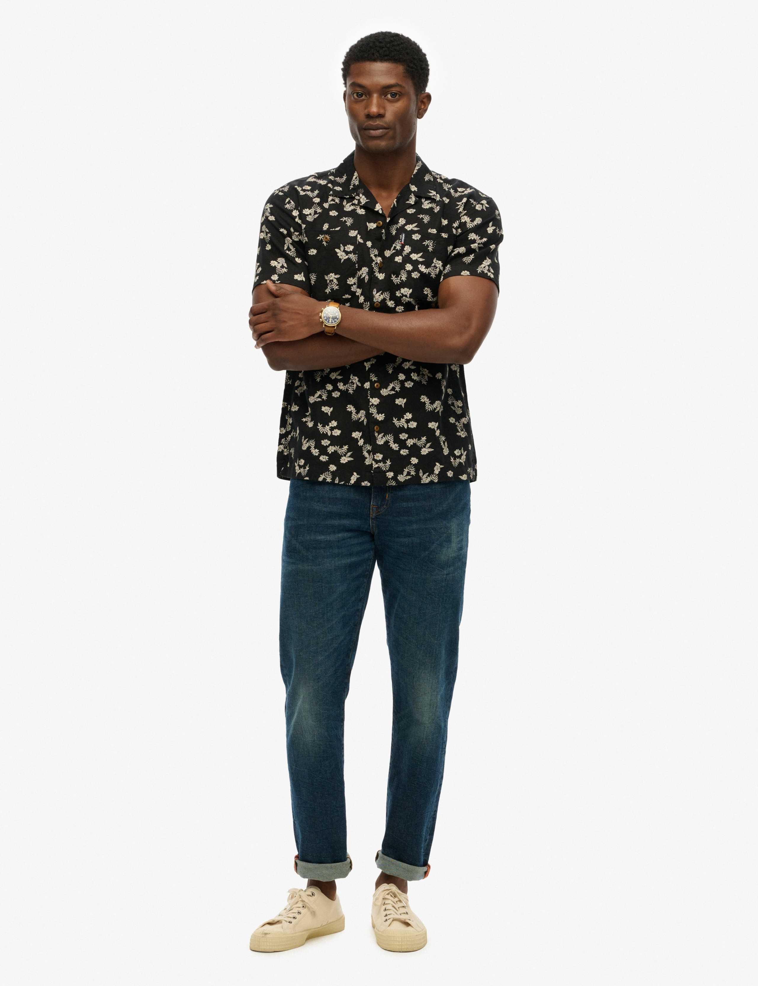 Cotton Linen Blend Floral Beach Shirt 8 of 8