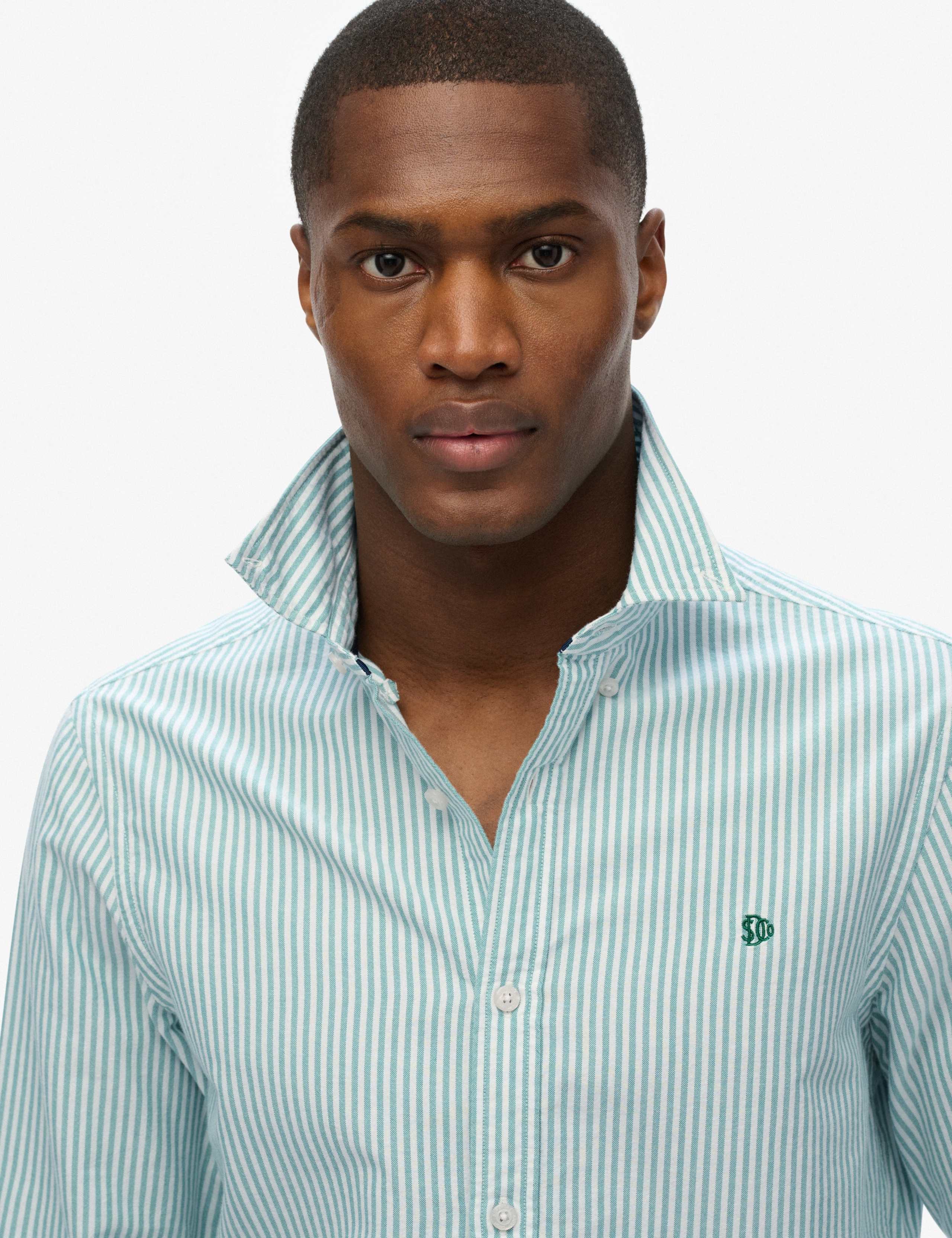 Pure Cotton Striped Oxford Shirt 5 of 6
