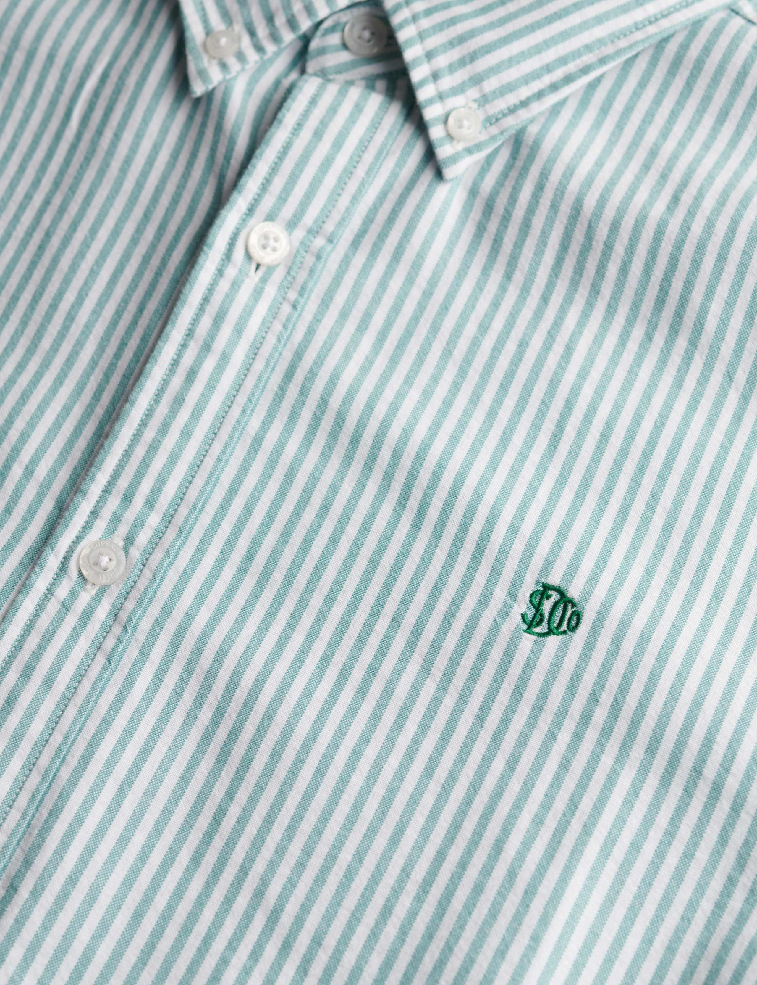 Pure Cotton Striped Oxford Shirt 6 of 6