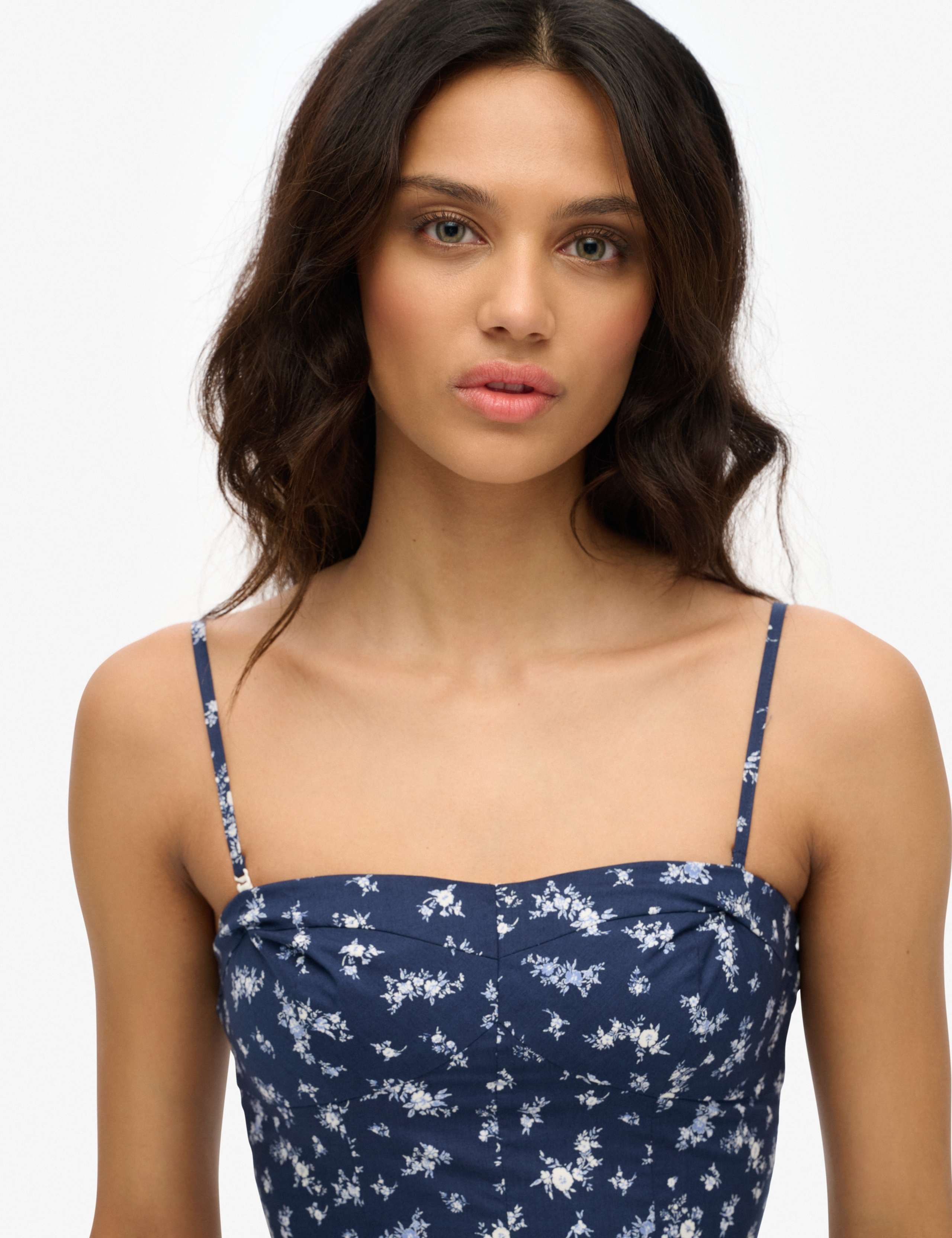 Cotton Rich Strappy Corset Mini Cami Dress 5 of 7