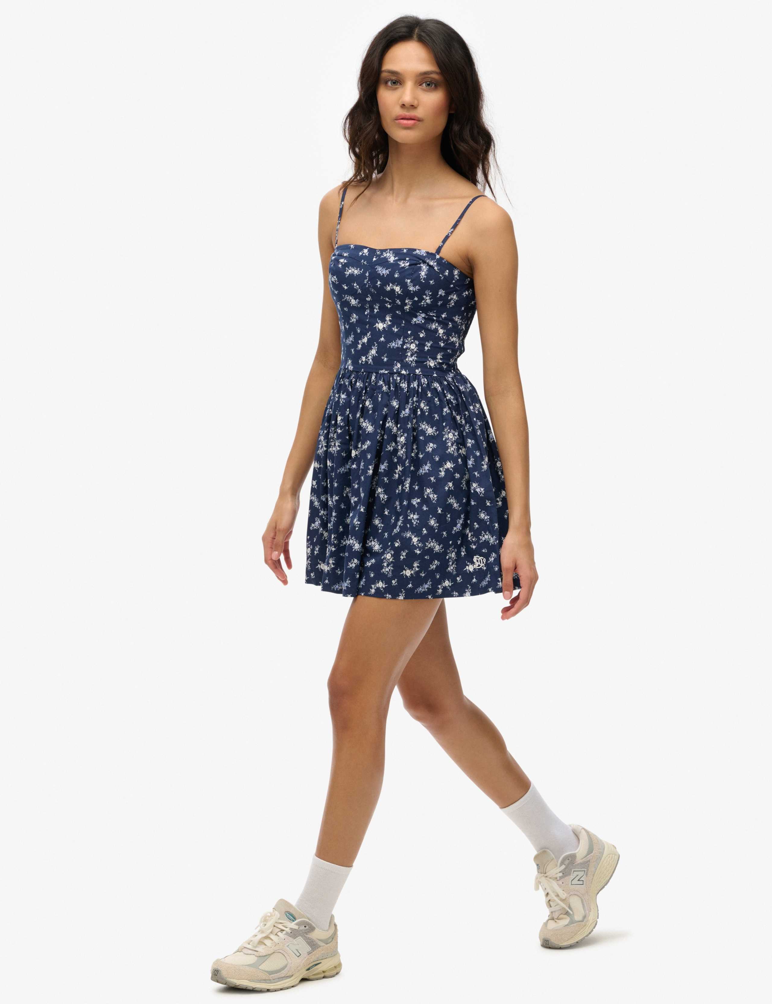 Cotton Rich Strappy Corset Mini Cami Dress 6 of 7