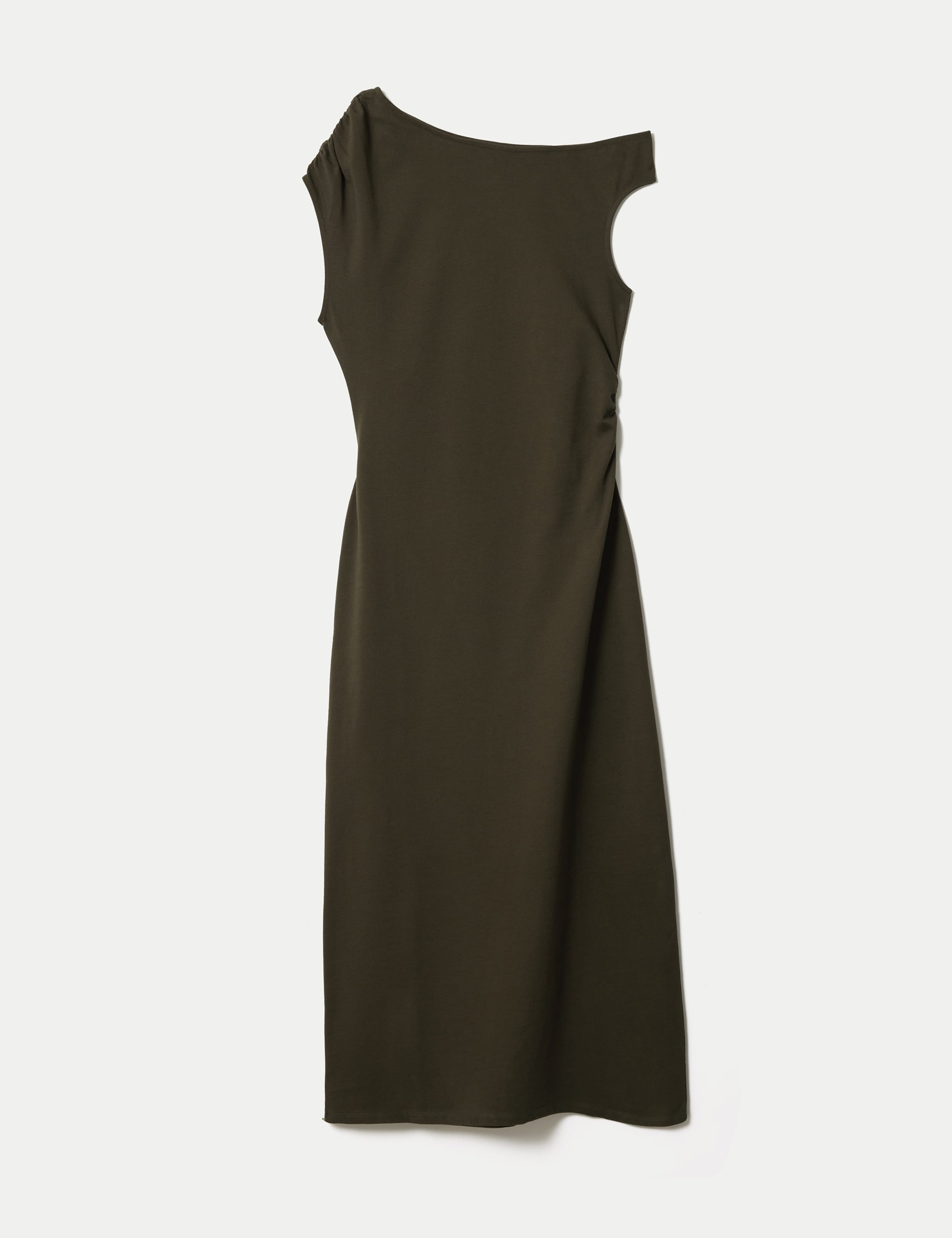 Pure Cotton Asymmetric Neck Midaxi Column Dress 2 of 5