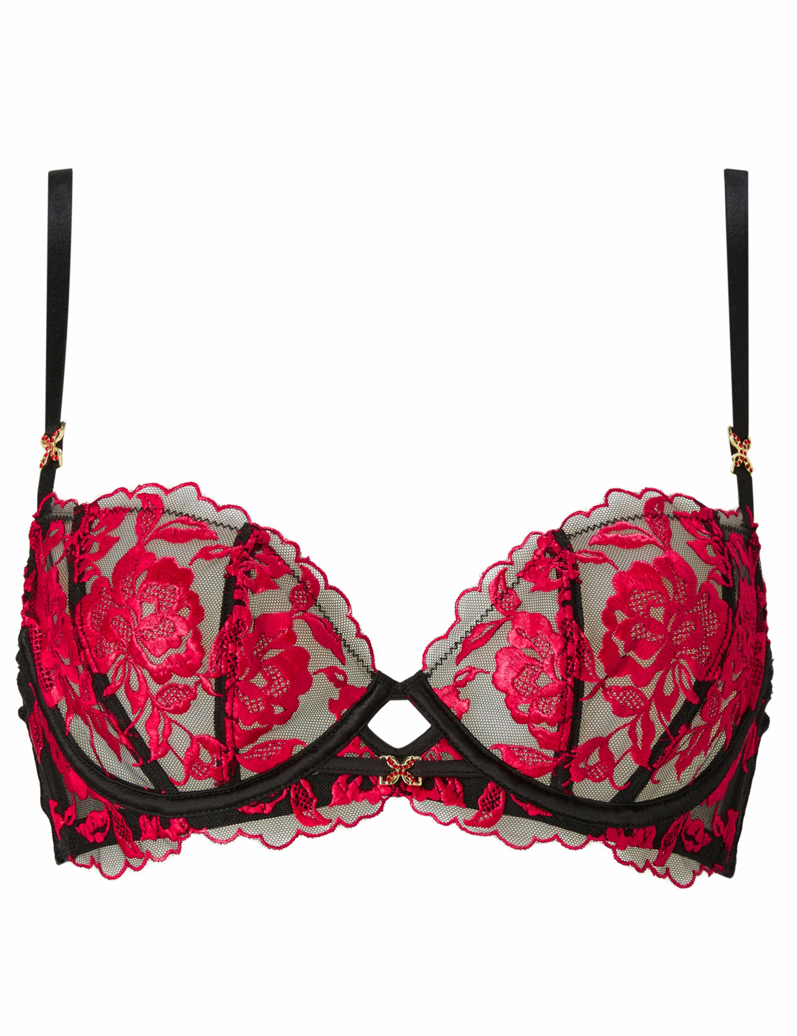 Embroidered Wired Balcony Bra (A-D) 2 of 6