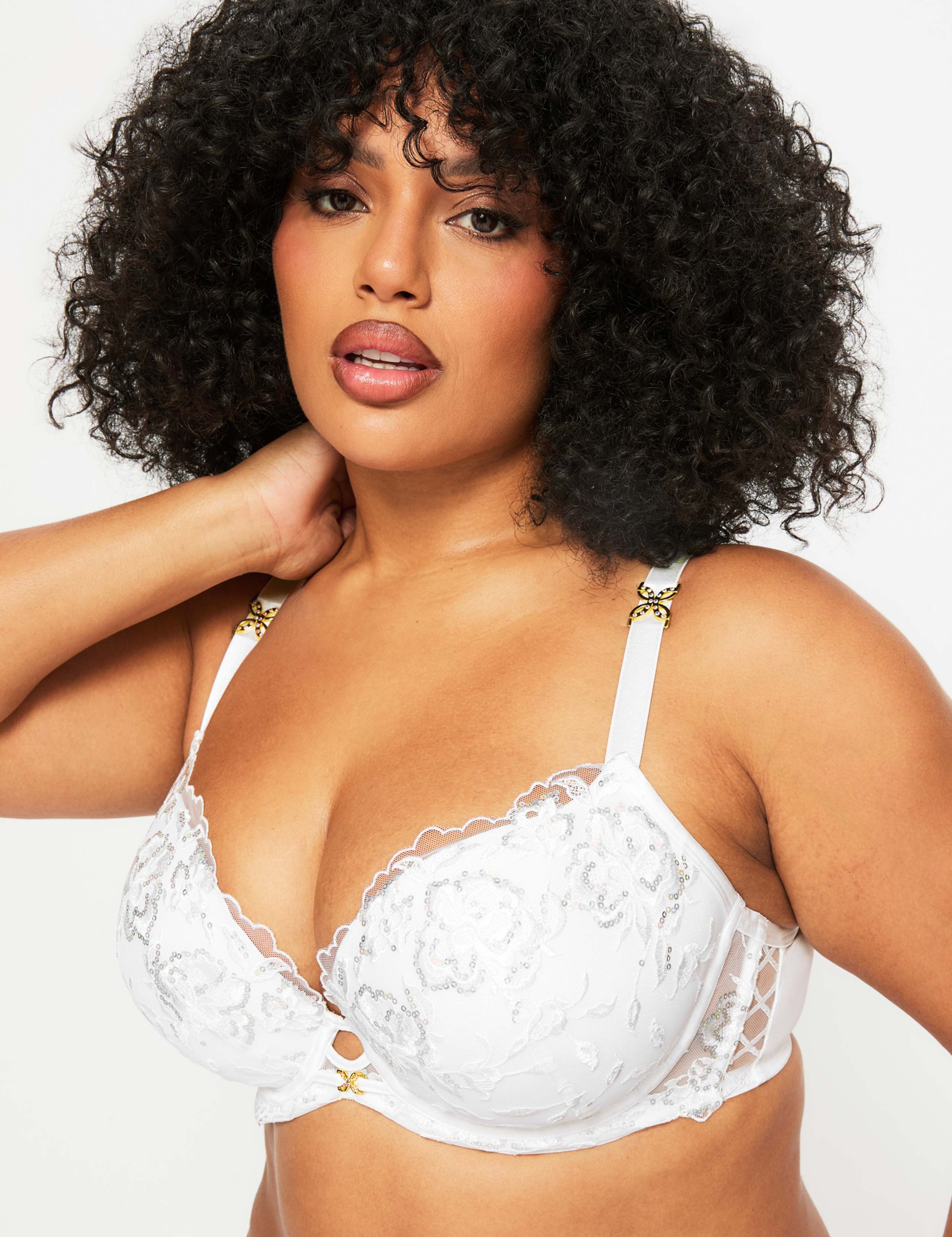 Floral Lace Wired Full Cup Bra (A-G) 1 of 10