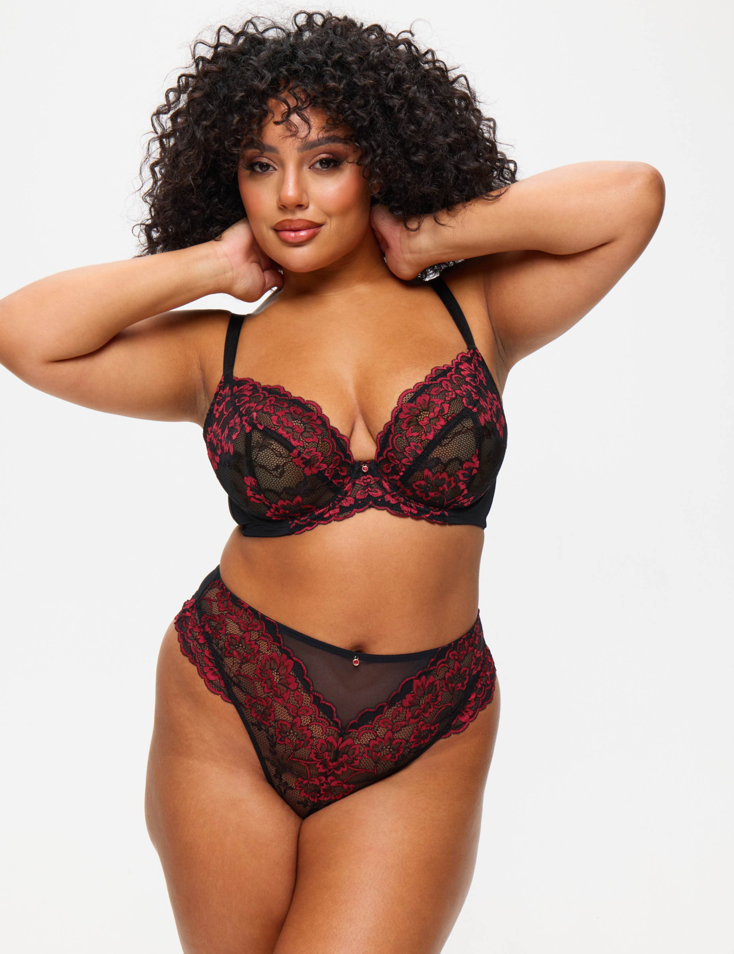 Sexy Lace Wired Plunge Bra (DD-H) 3 of 5