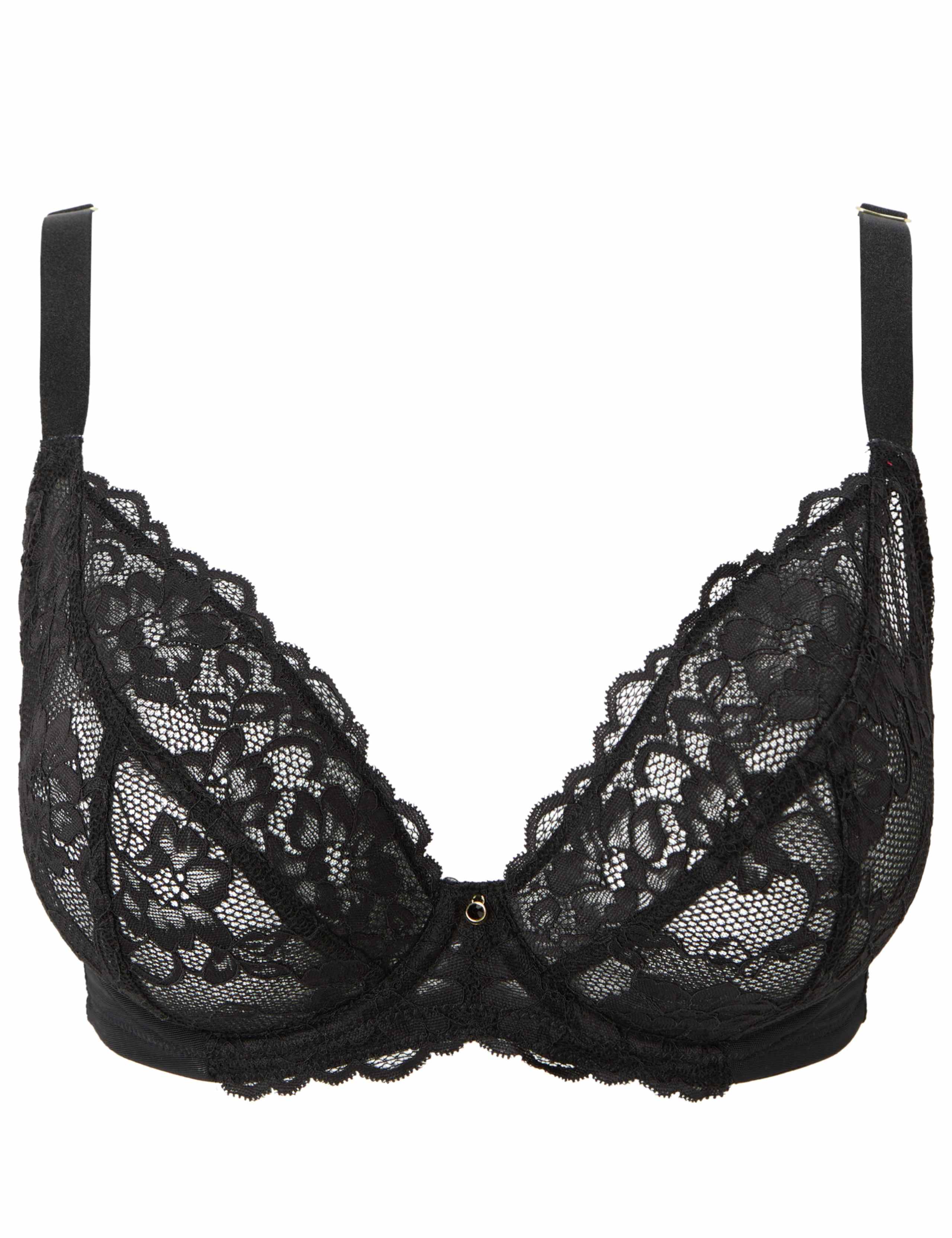Sexy Lace Wired Plunge Bra (D-H) 2 of 6