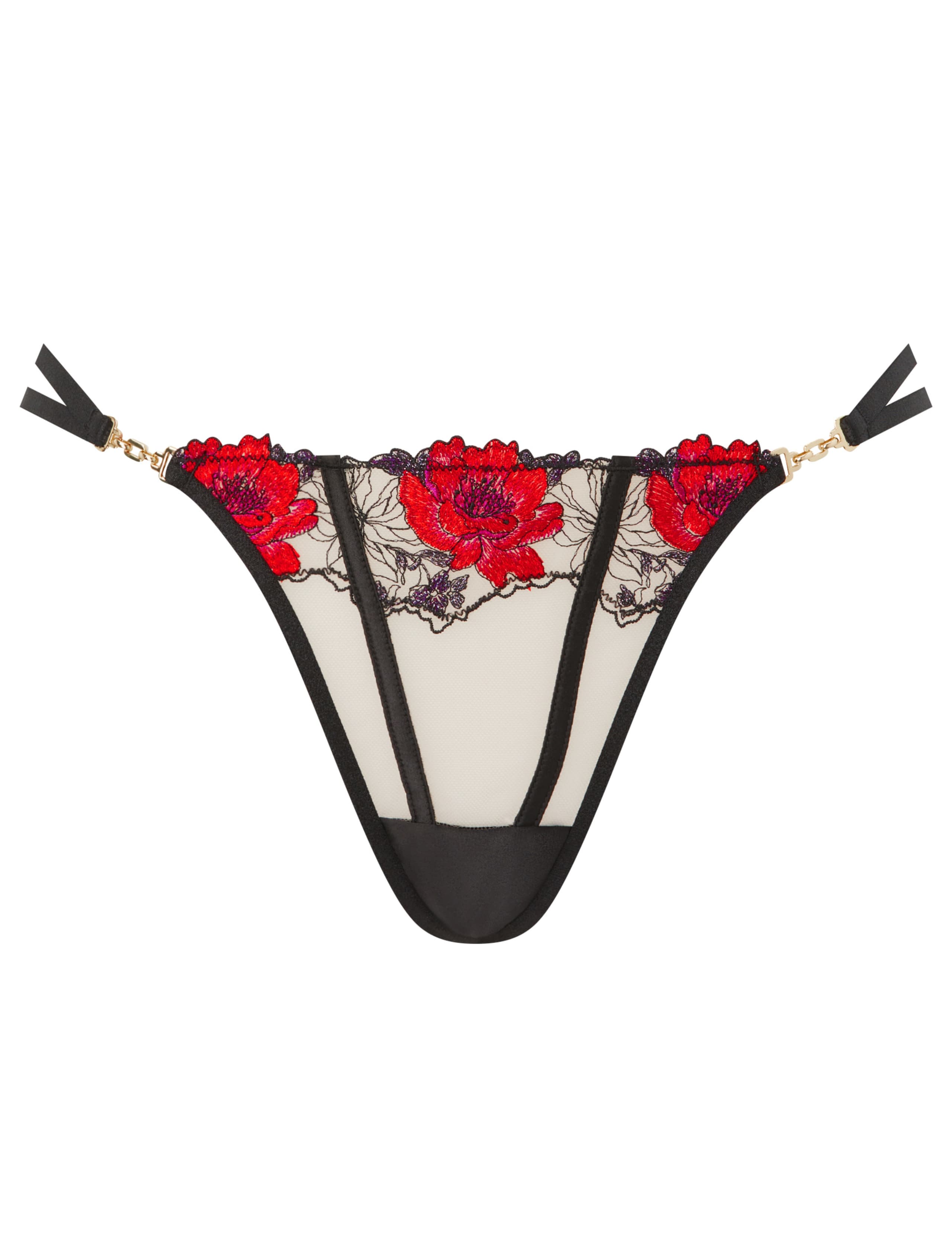 Sheer Embroidered Thong 2 of 6