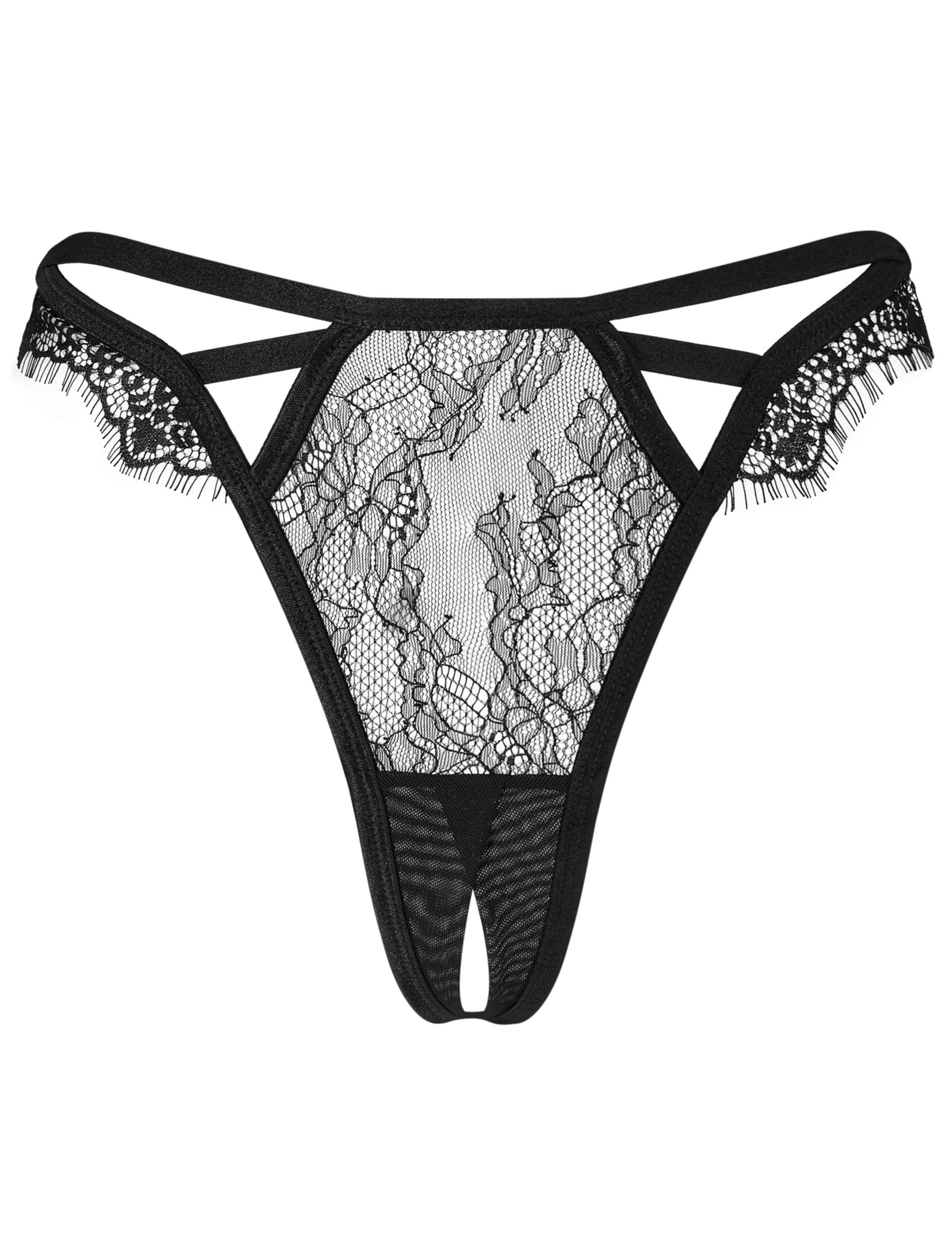Lace Crotchless Tanga Thong 2 of 5
