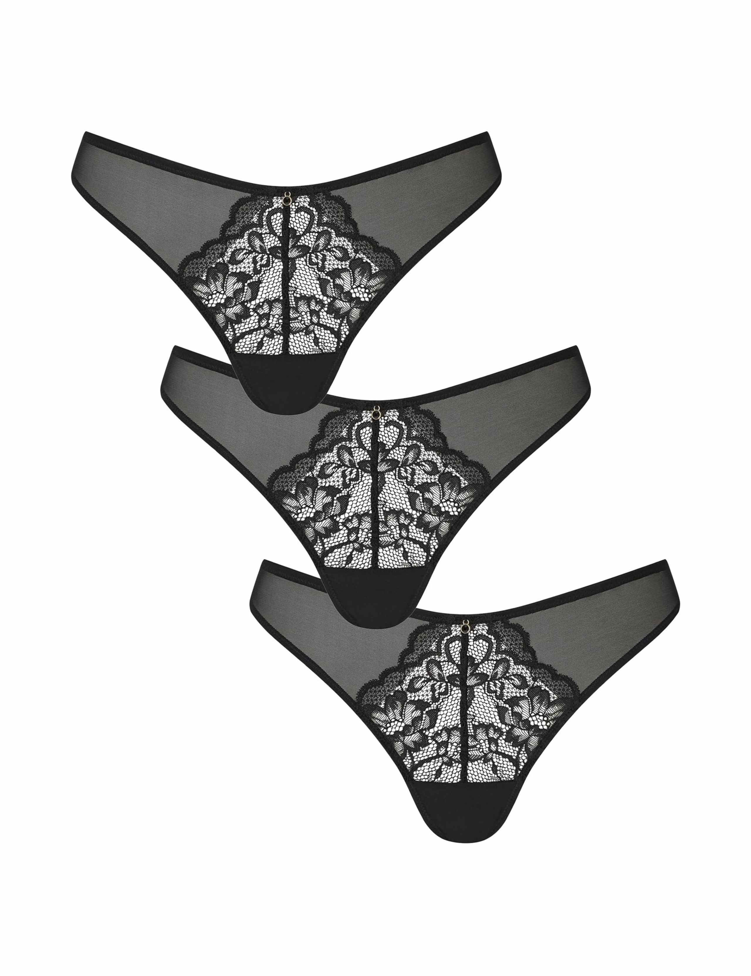 3 Pack Sexy Lace Thongs 1 of 4