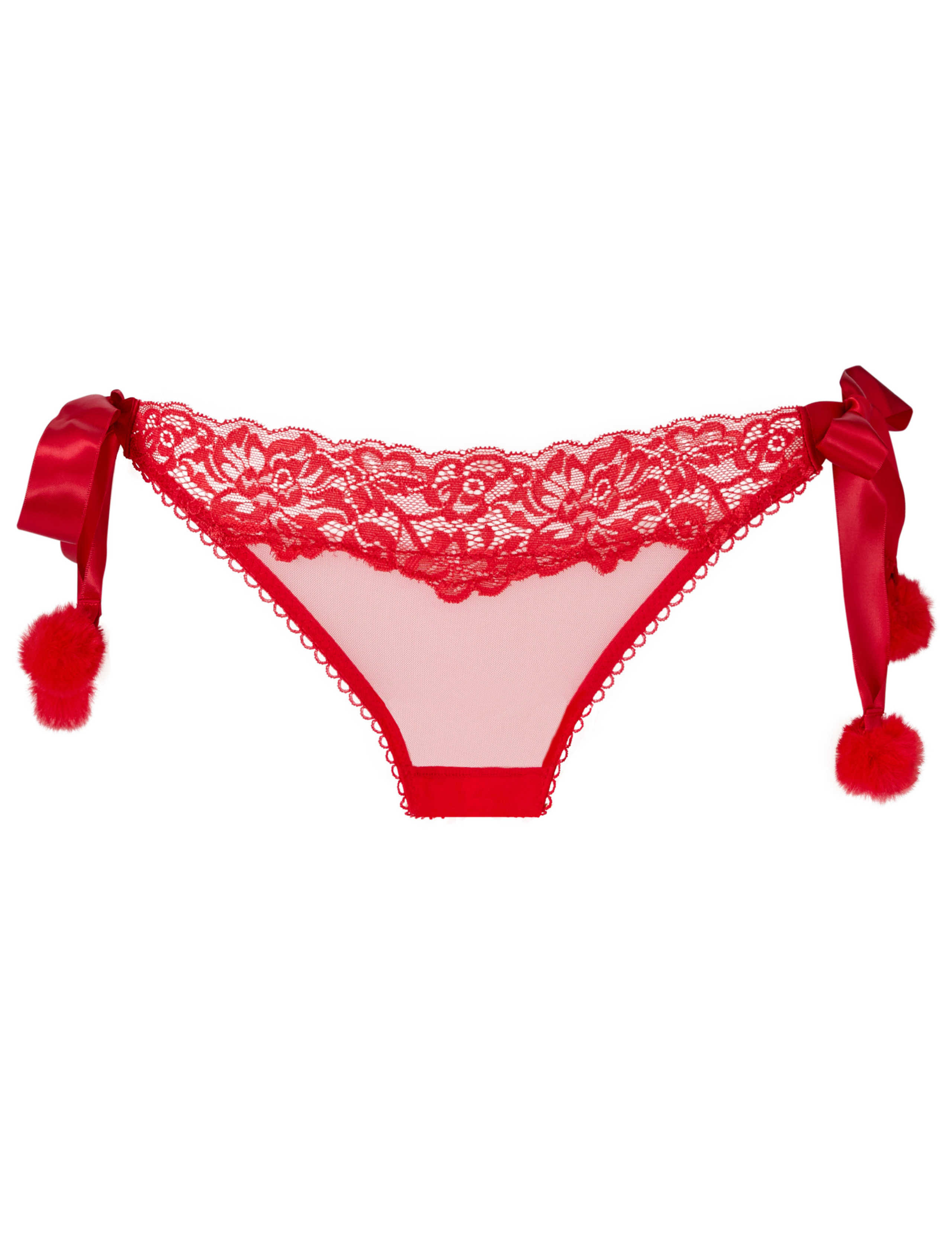 Mesh & Lace Tie Side Brazilian Knickers 2 of 5