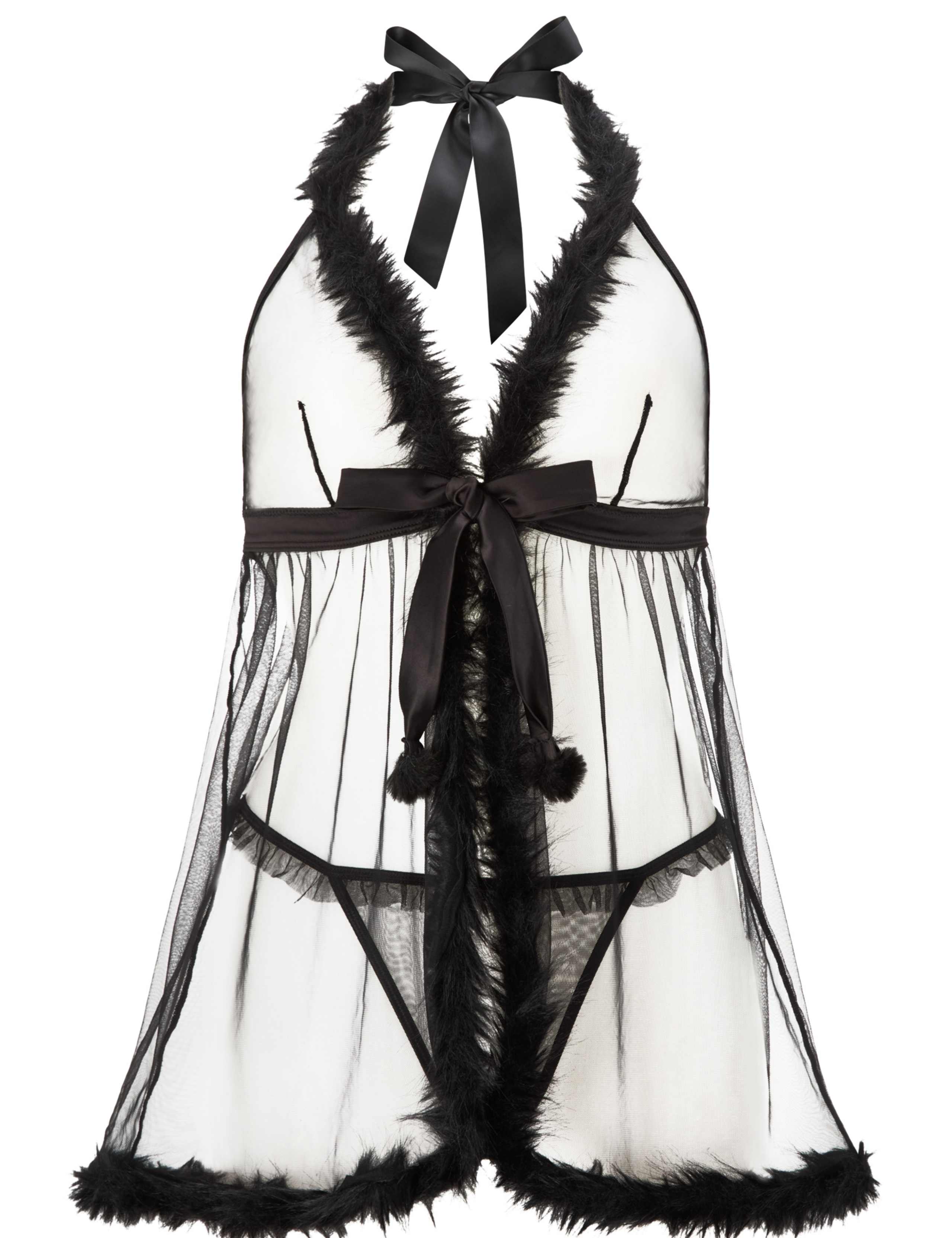 Mesh Babydoll & Crotchless Thong Set 2 of 5