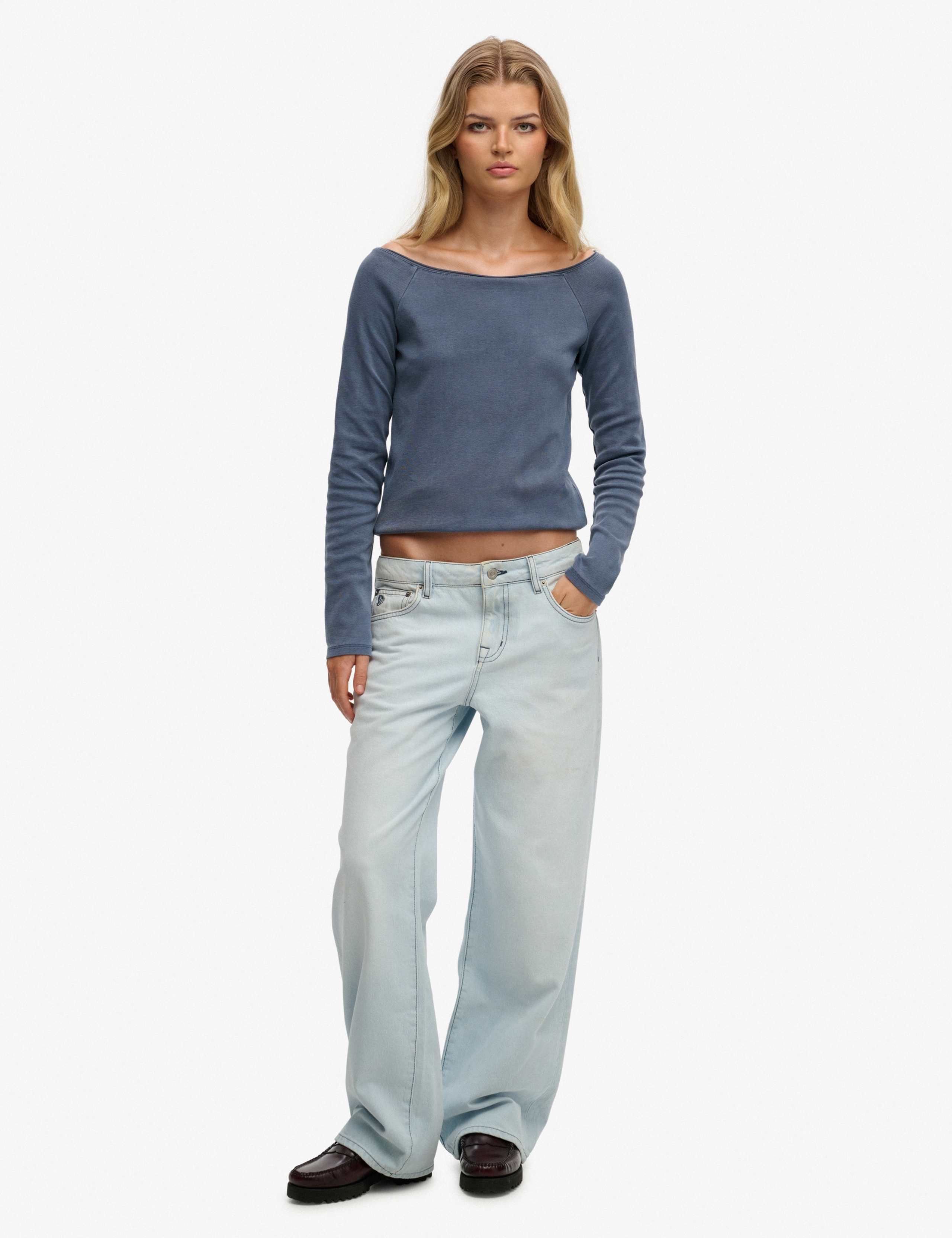 Pure Cotton Slim Fit Off The Shoulder Top 3 of 6