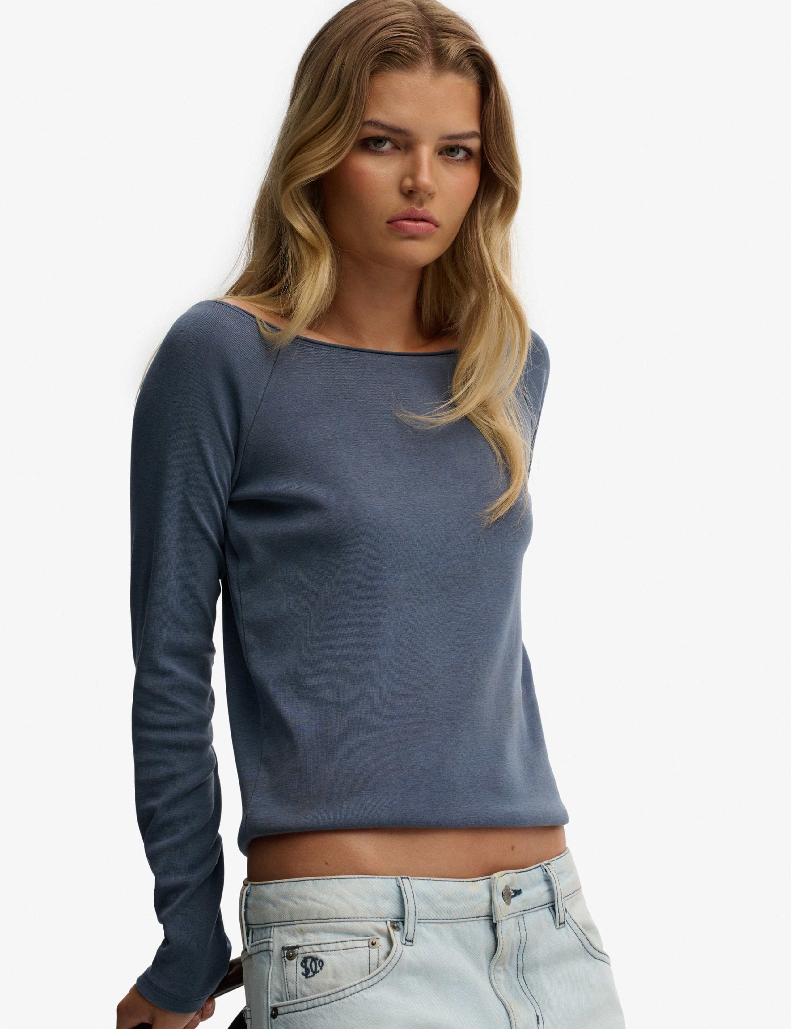 Pure Cotton Slim Fit Off The Shoulder Top 6 of 6