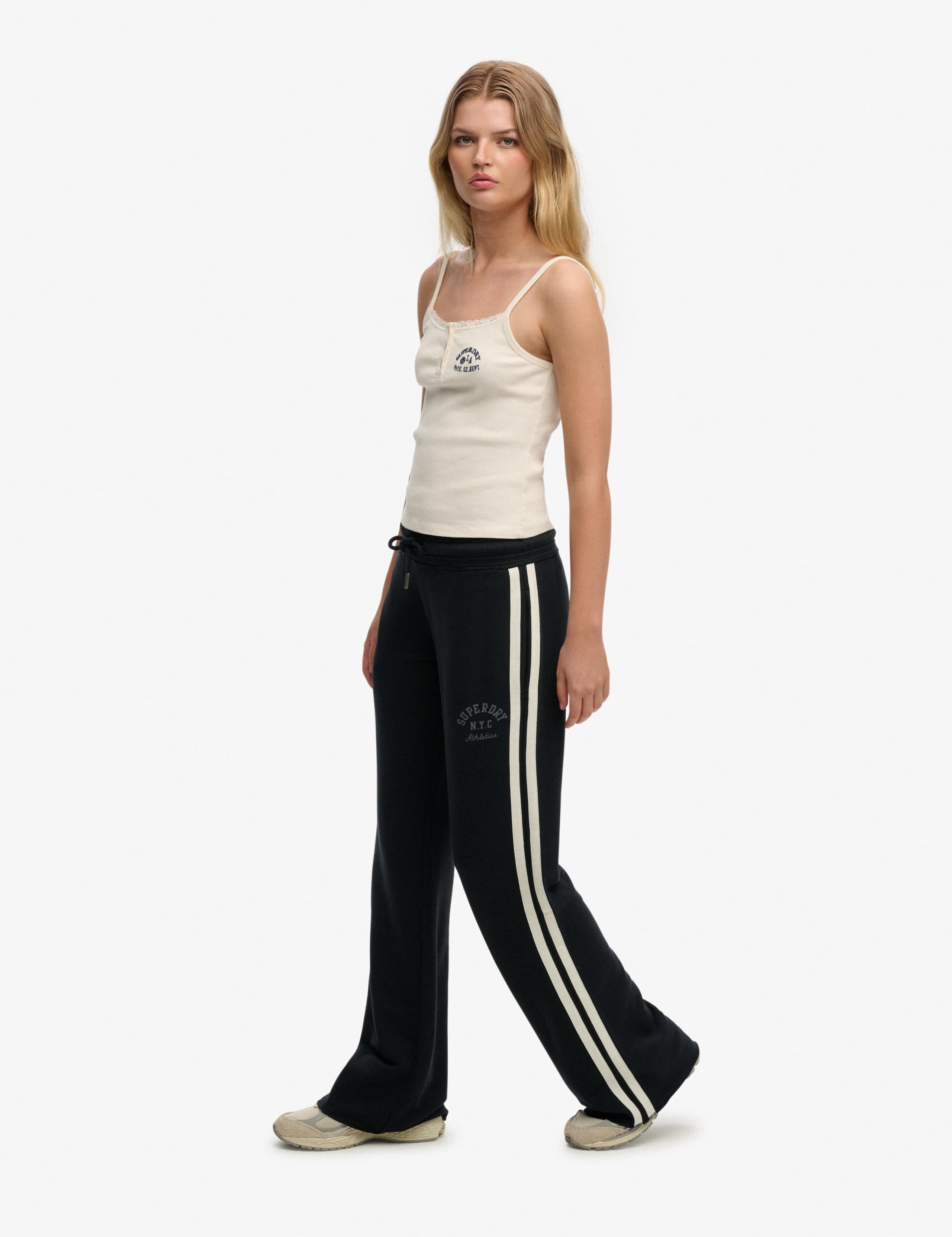 Cotton Rich Side Stripe Wide Leg Joggers 4 of 7