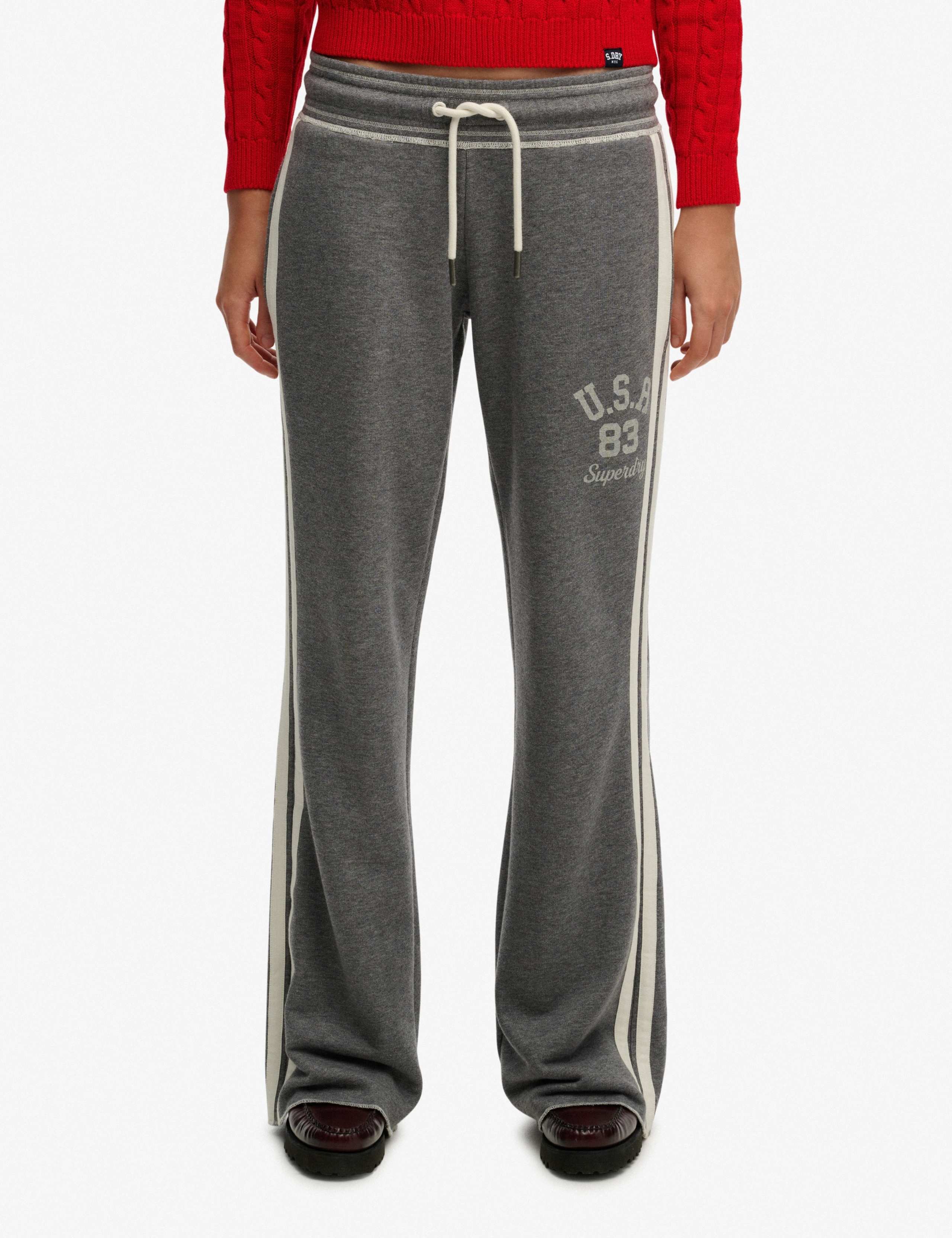 Cotton Rich Side Stripe Wide Leg Joggers 4 of 8