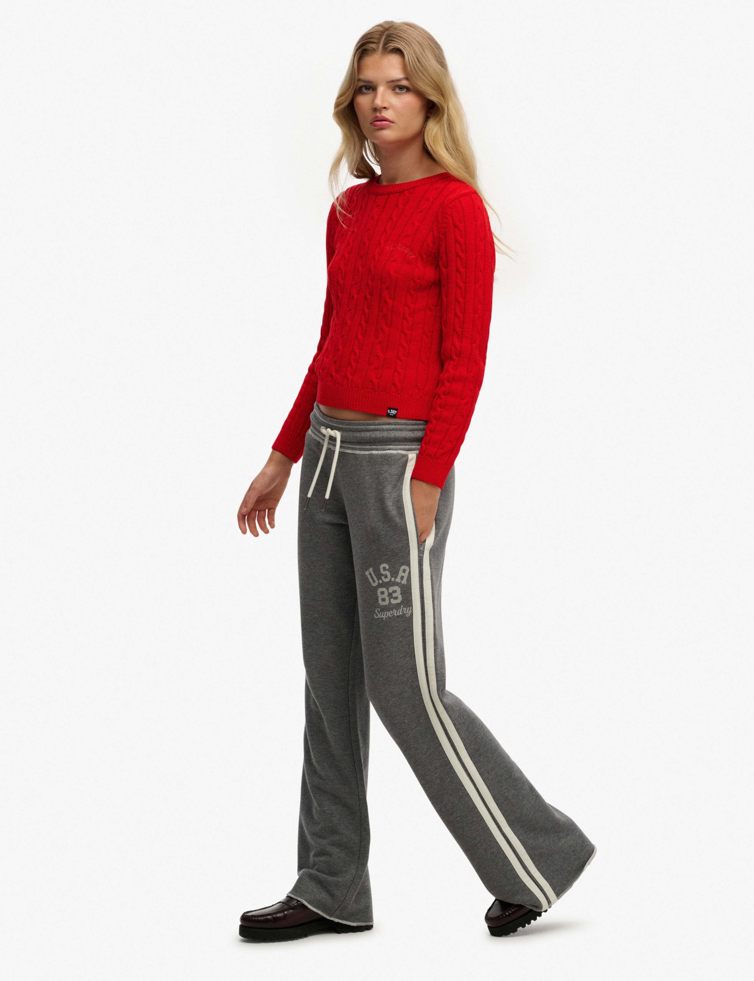 Cotton Rich Side Stripe Wide Leg Joggers 6 of 8