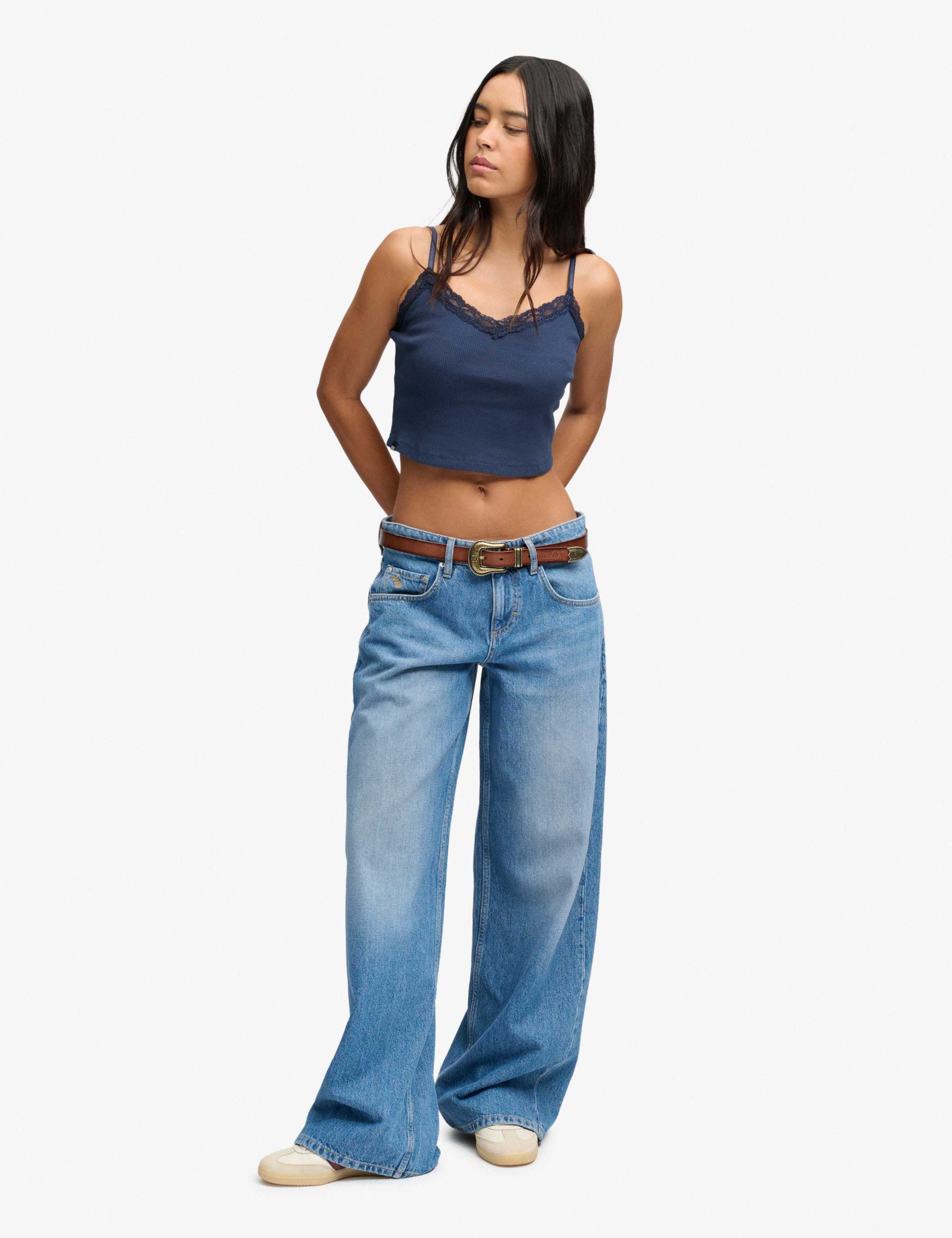 Mid Rise Wide Leg Jeans 3 of 7
