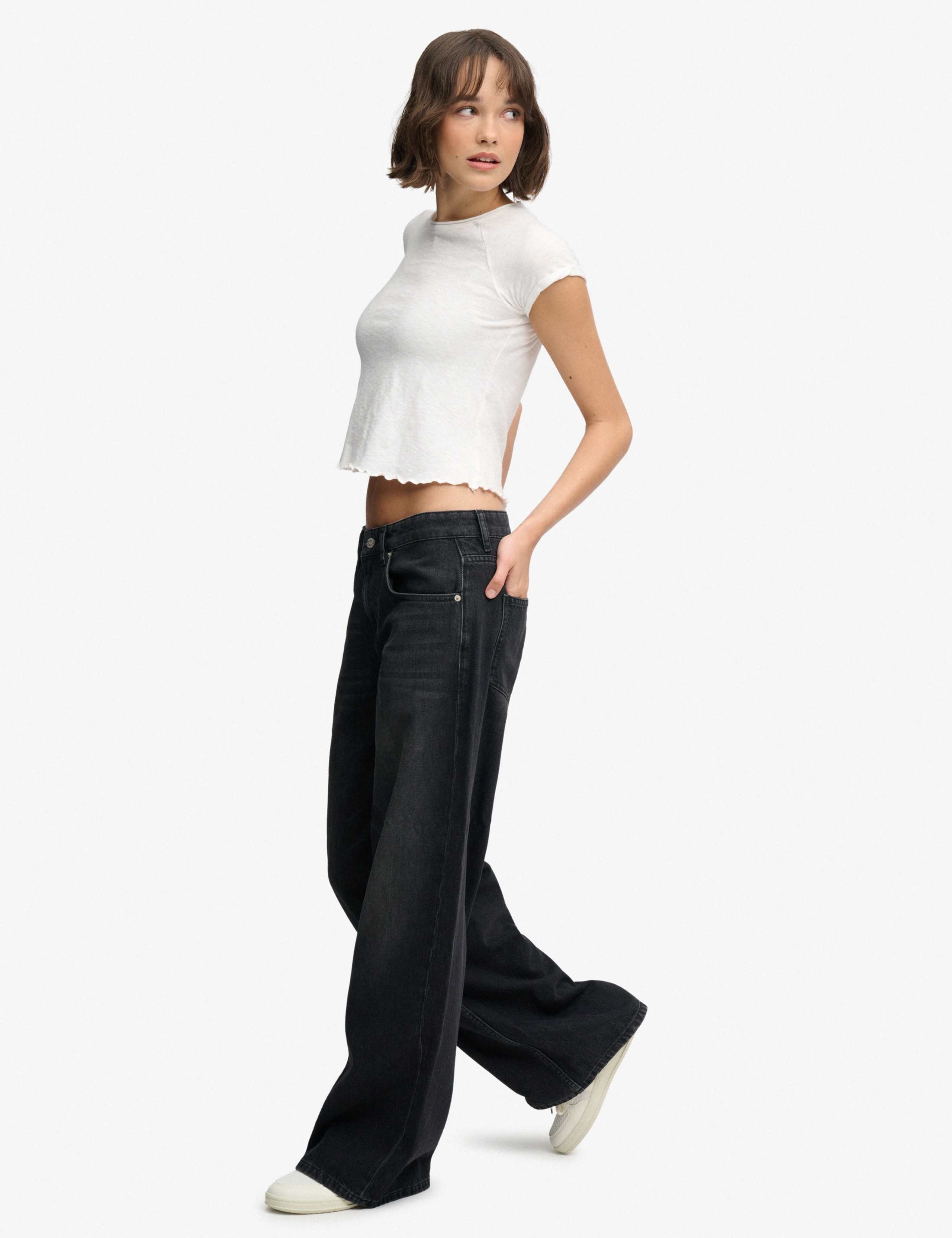 Mid Rise Wide Leg Jeans 4 of 6