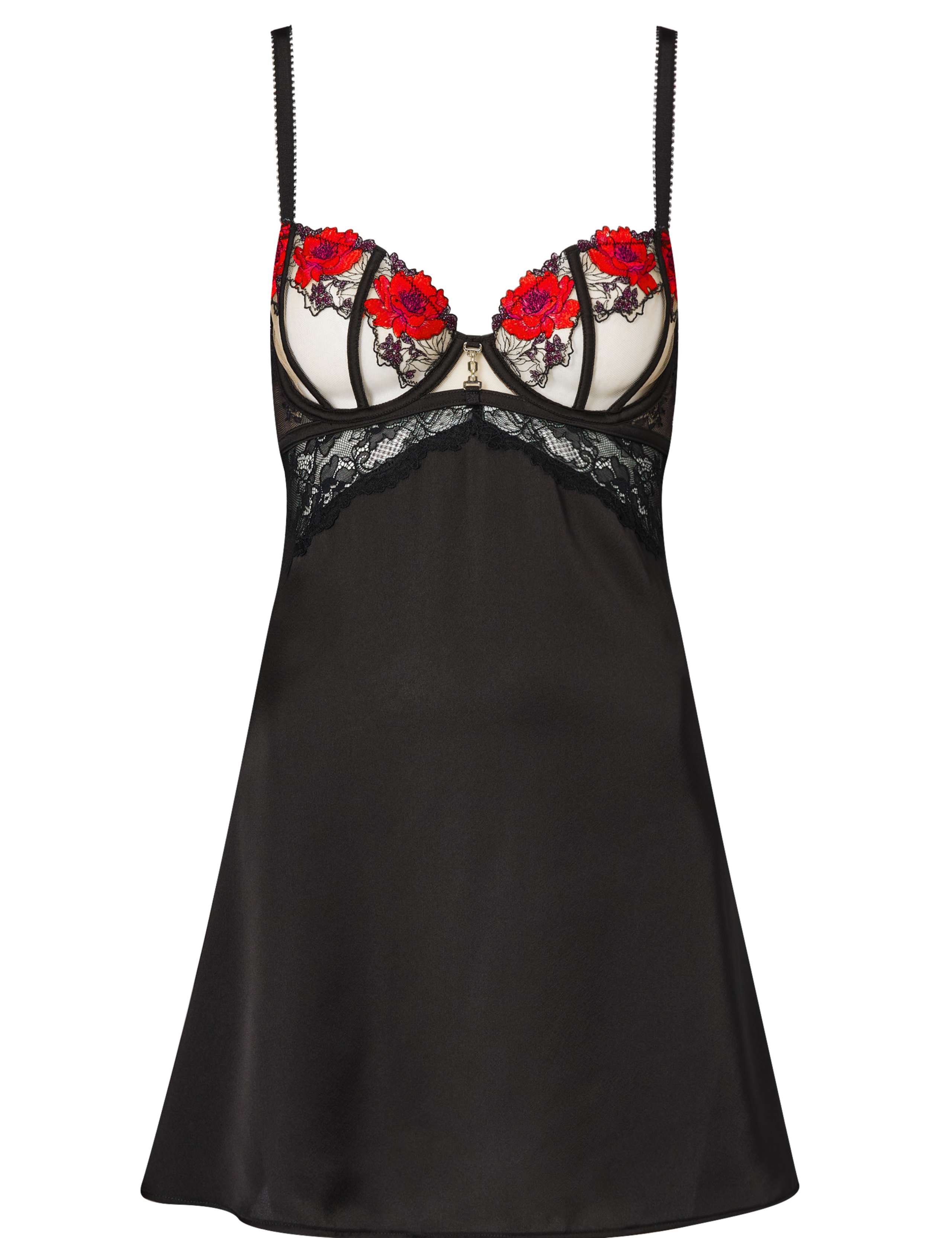 Satin Embroidered Chemise 2 of 5