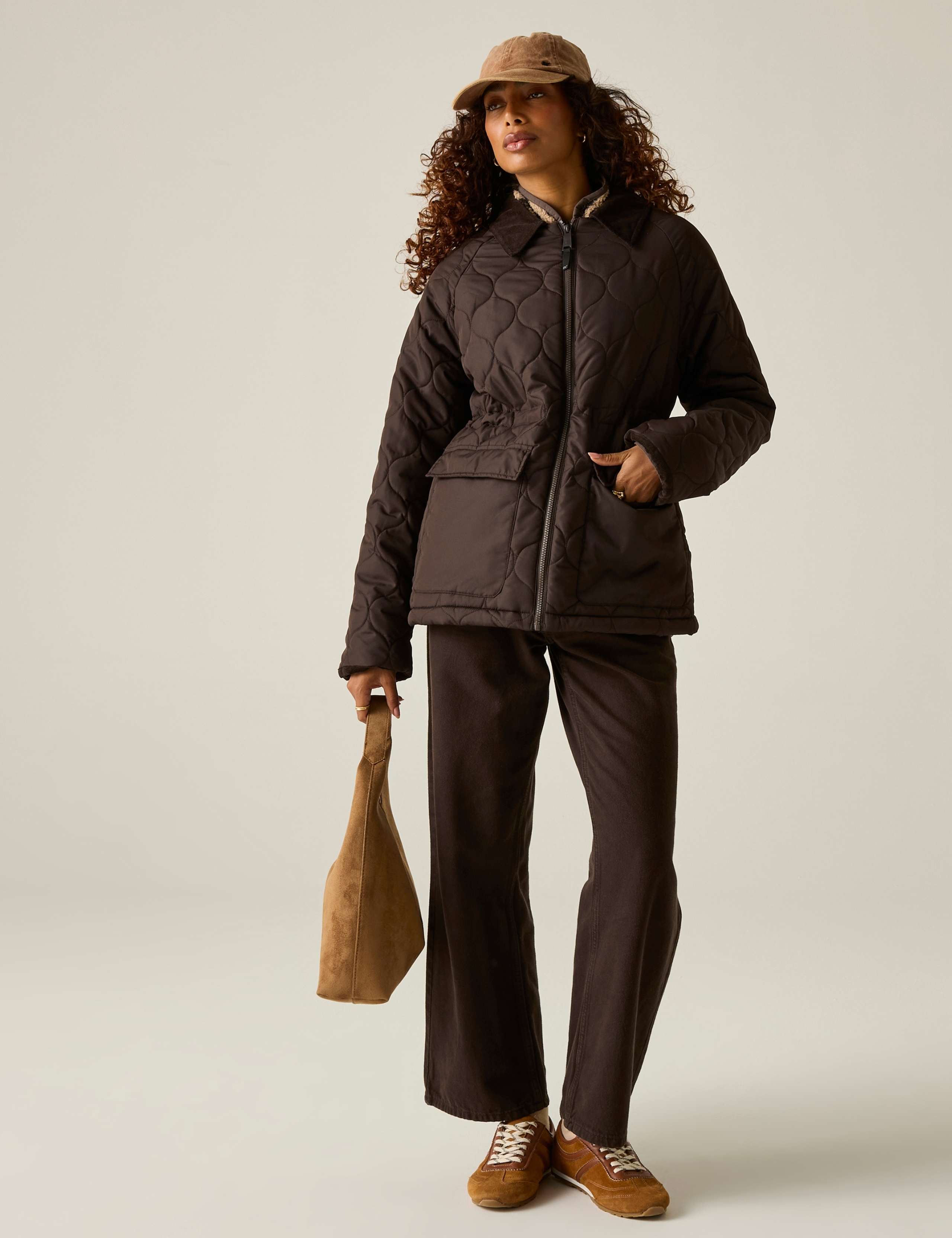 Amira Quilted Padded Cord Collar Jacket 4 of 8