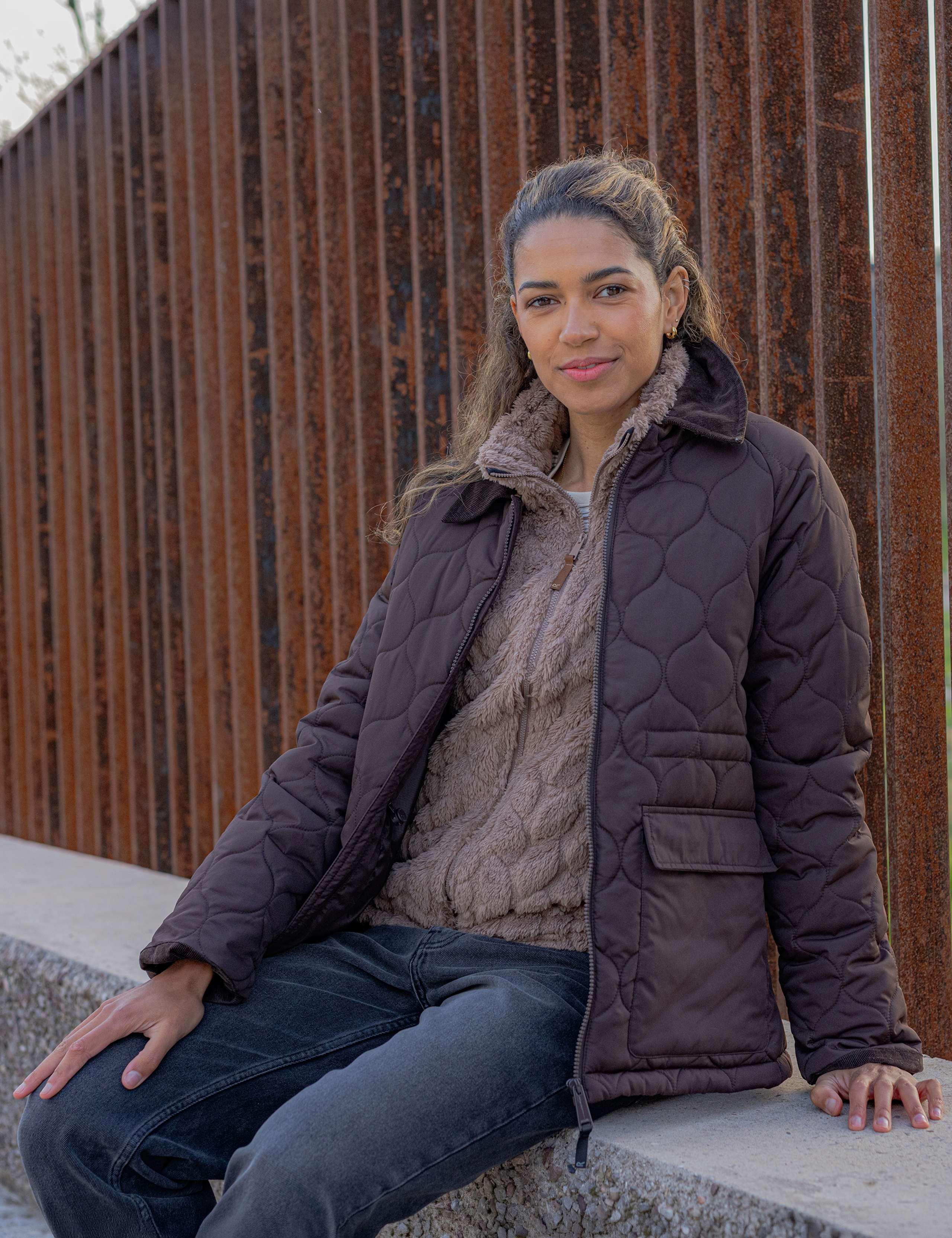 Amira Quilted Padded Cord Collar Jacket 5 of 8