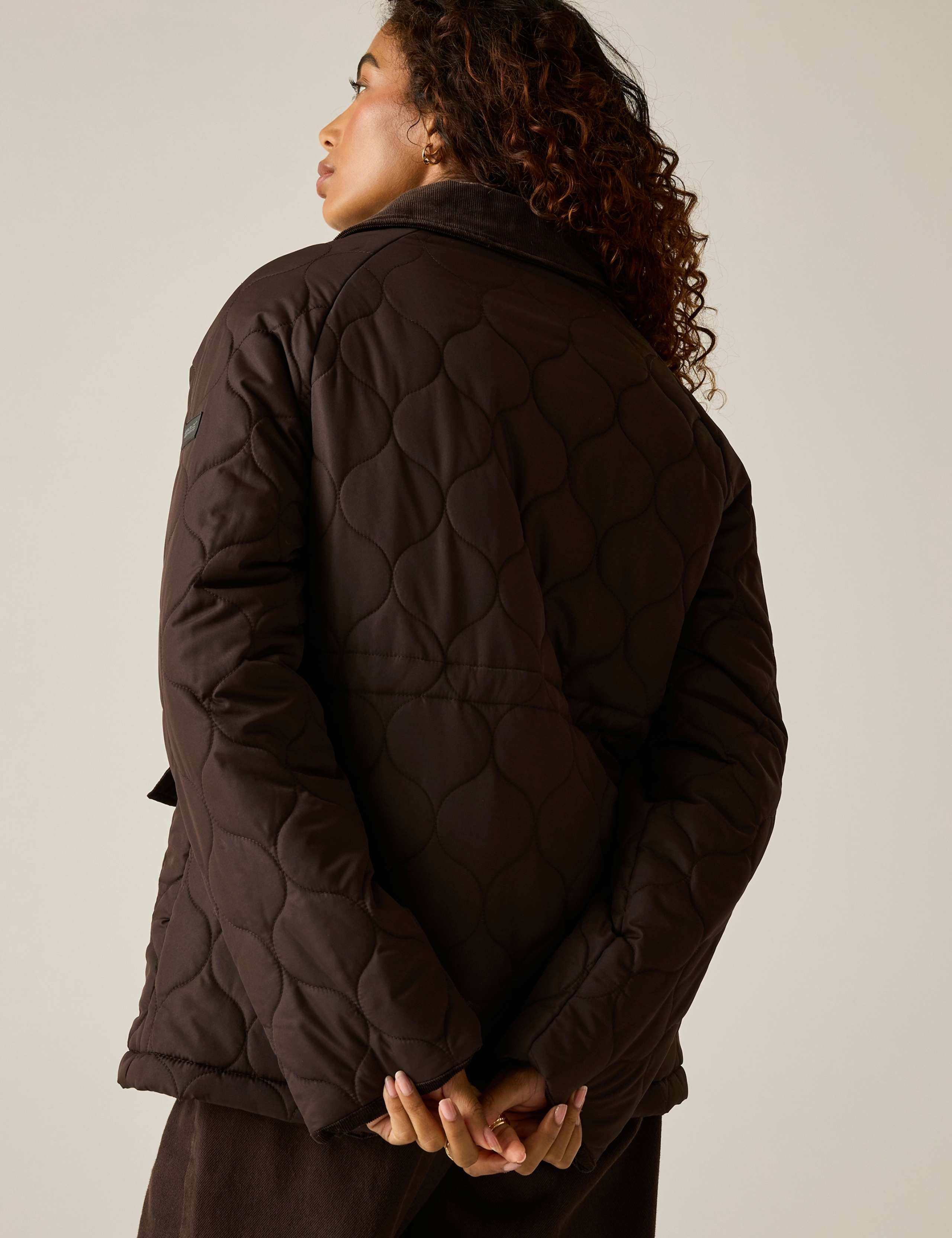 Amira Quilted Padded Cord Collar Jacket 7 of 8