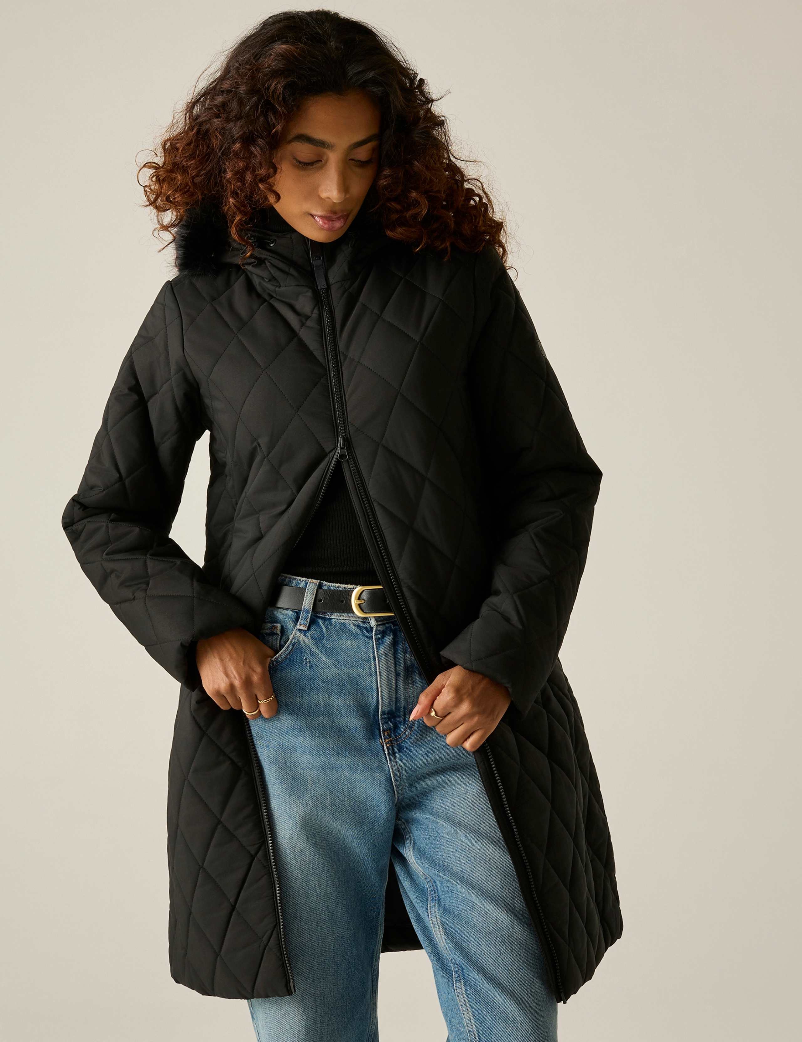 Fionne Water Repellent Quilted Hooded Jacket 6 of 7