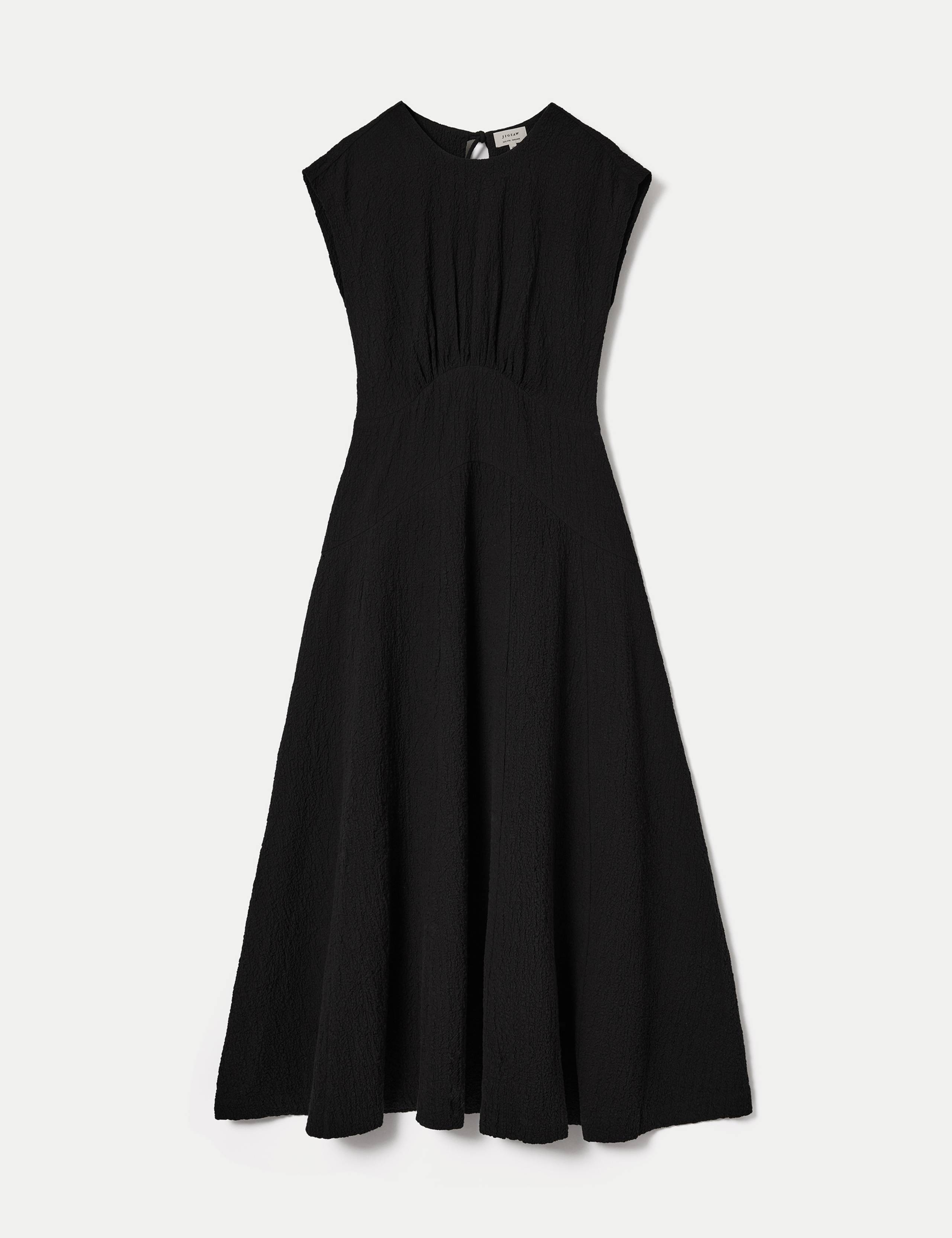 Cotton Rich Textured Midaxi Skater Dress 2 of 6