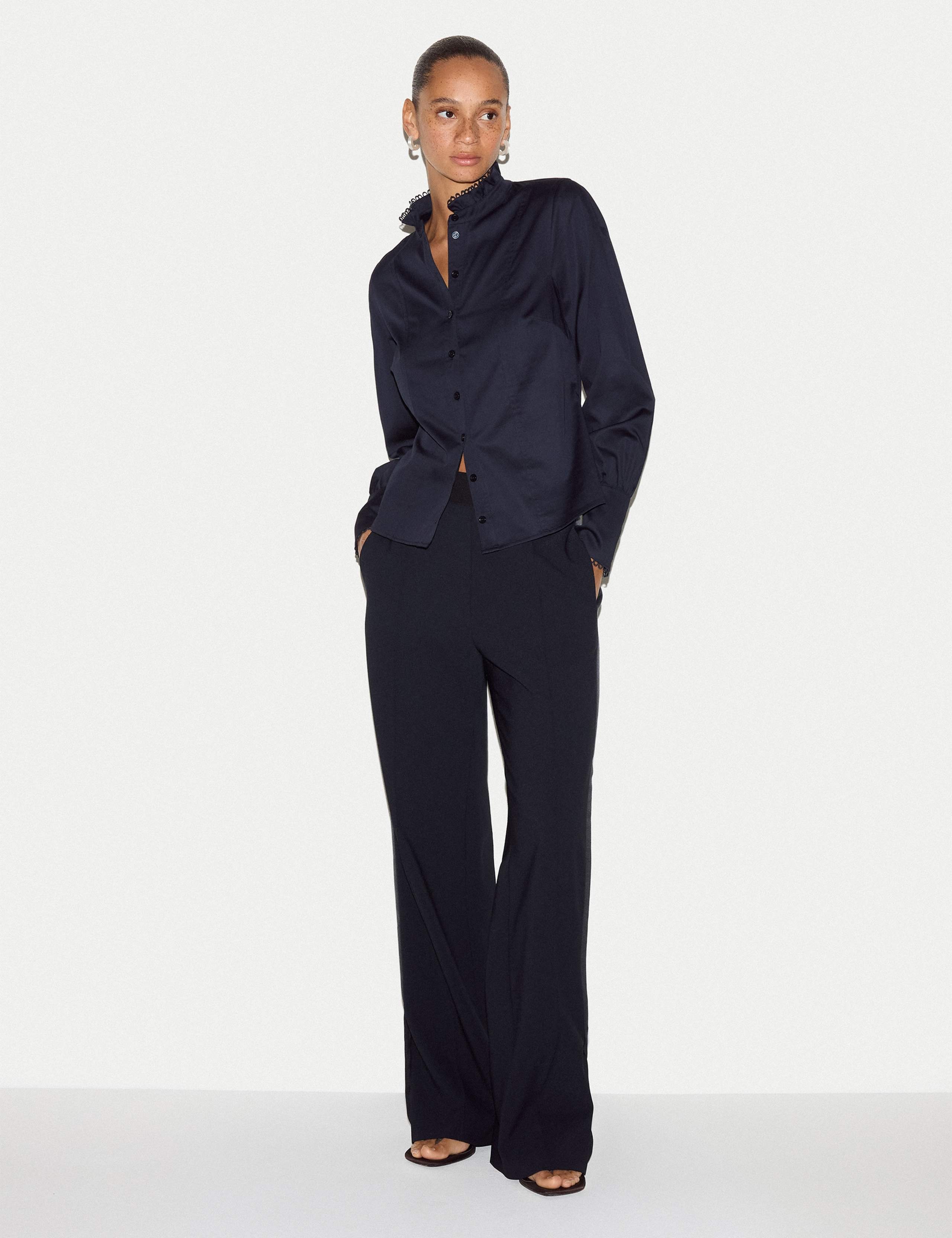 Pure Cotton Stand Collar Shirt 3 of 6