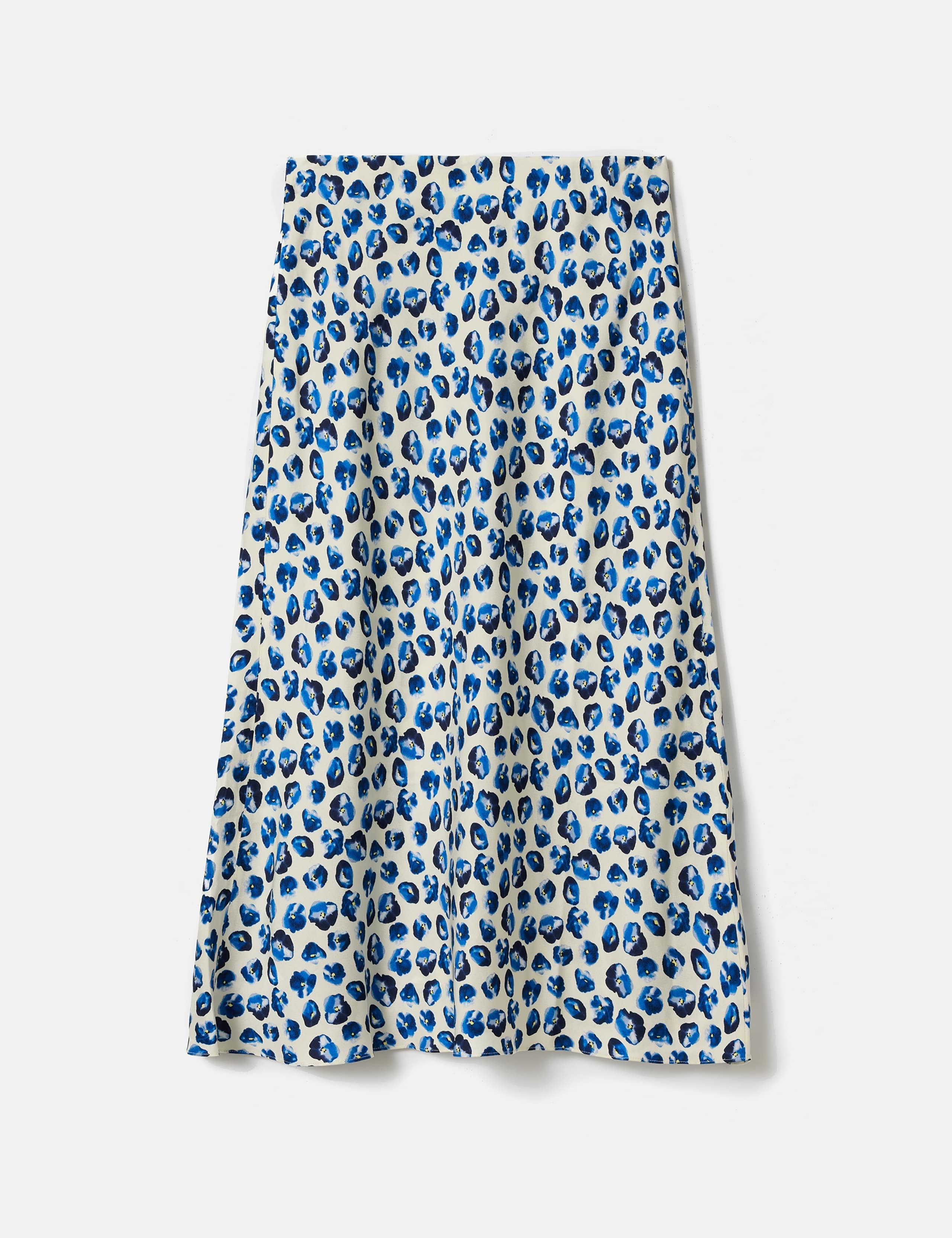 Satin Ditsy Poppy Midi Slip Skirt 2 of 5