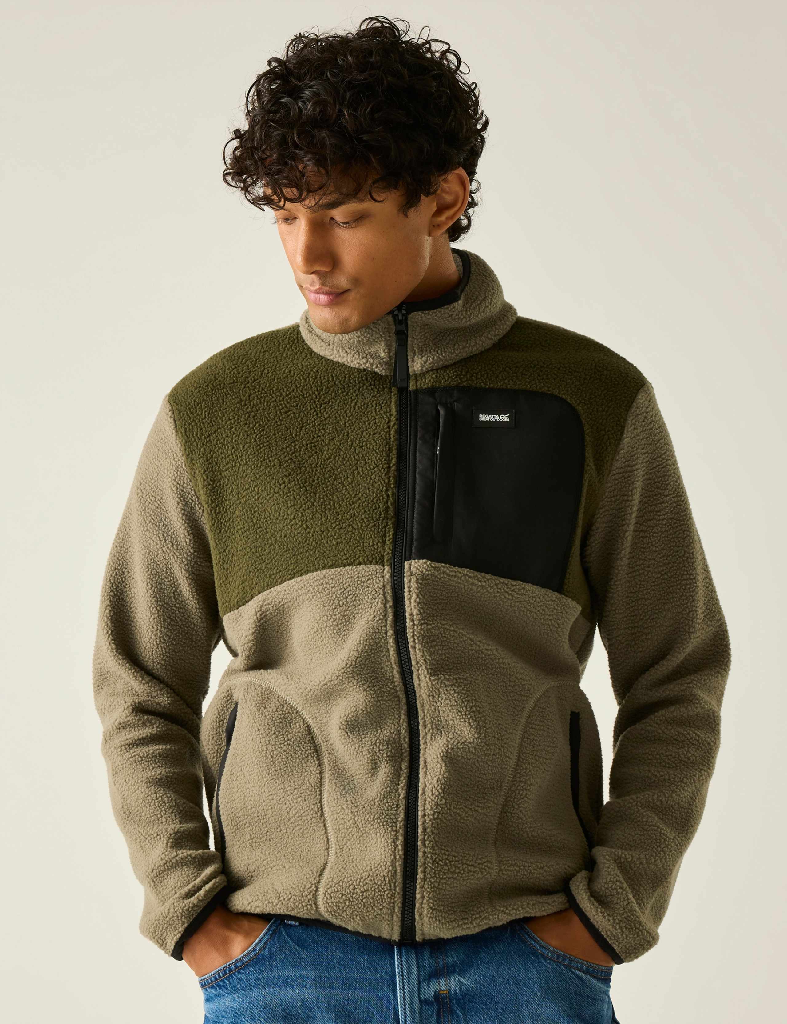 Frankie Borg Colour Block Up Fleece 1 of 7