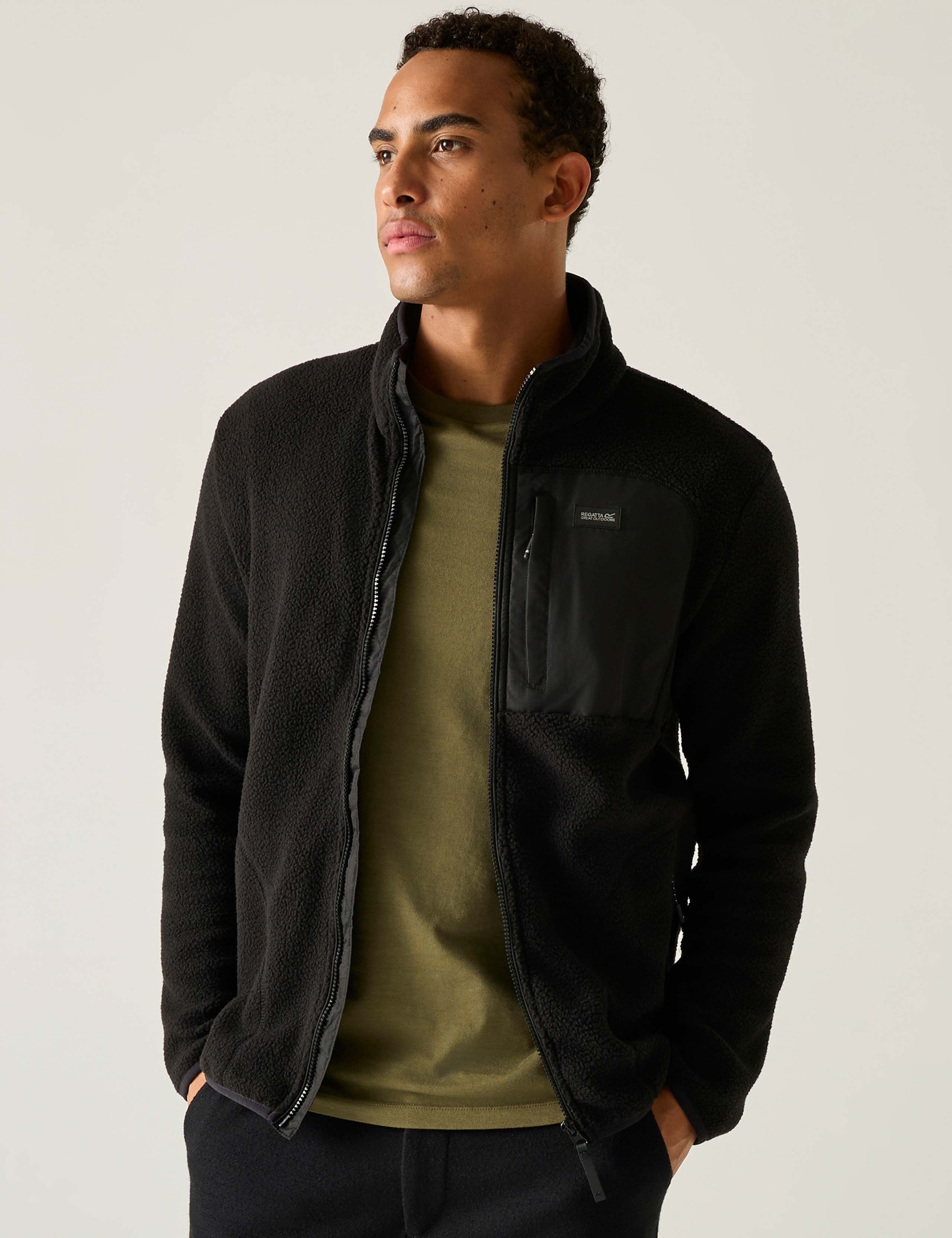 Frankie Borg Funnel Neck Zip Up Fleece 1 of 7
