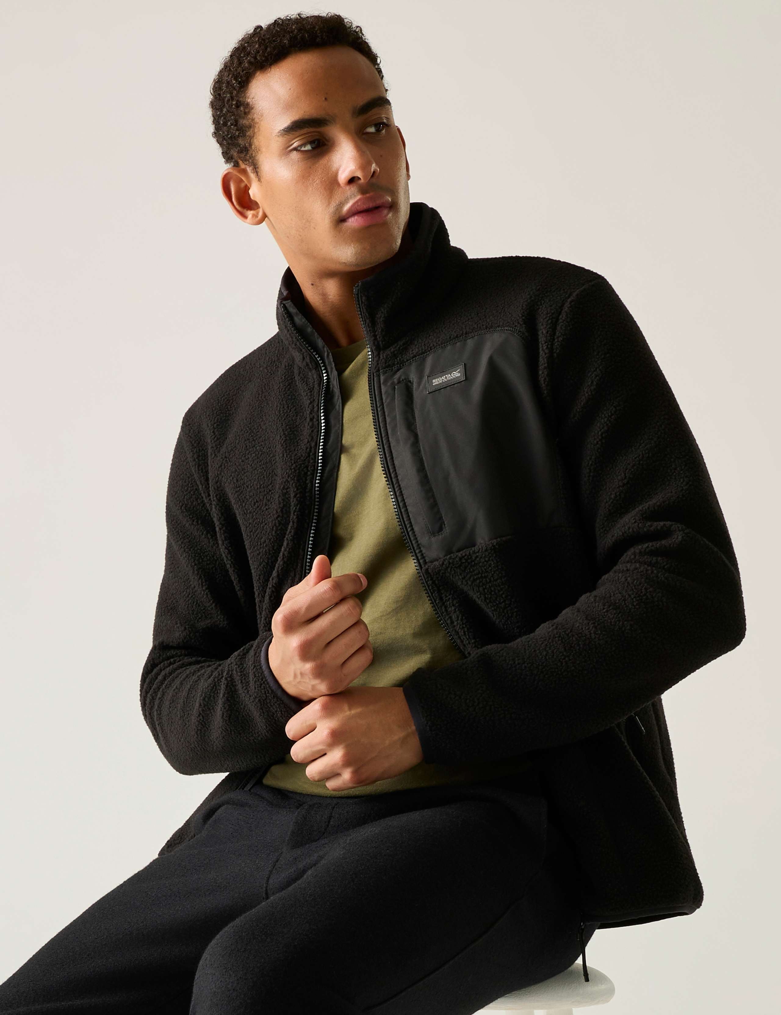 Frankie Borg Funnel Neck Zip Up Fleece 3 of 7