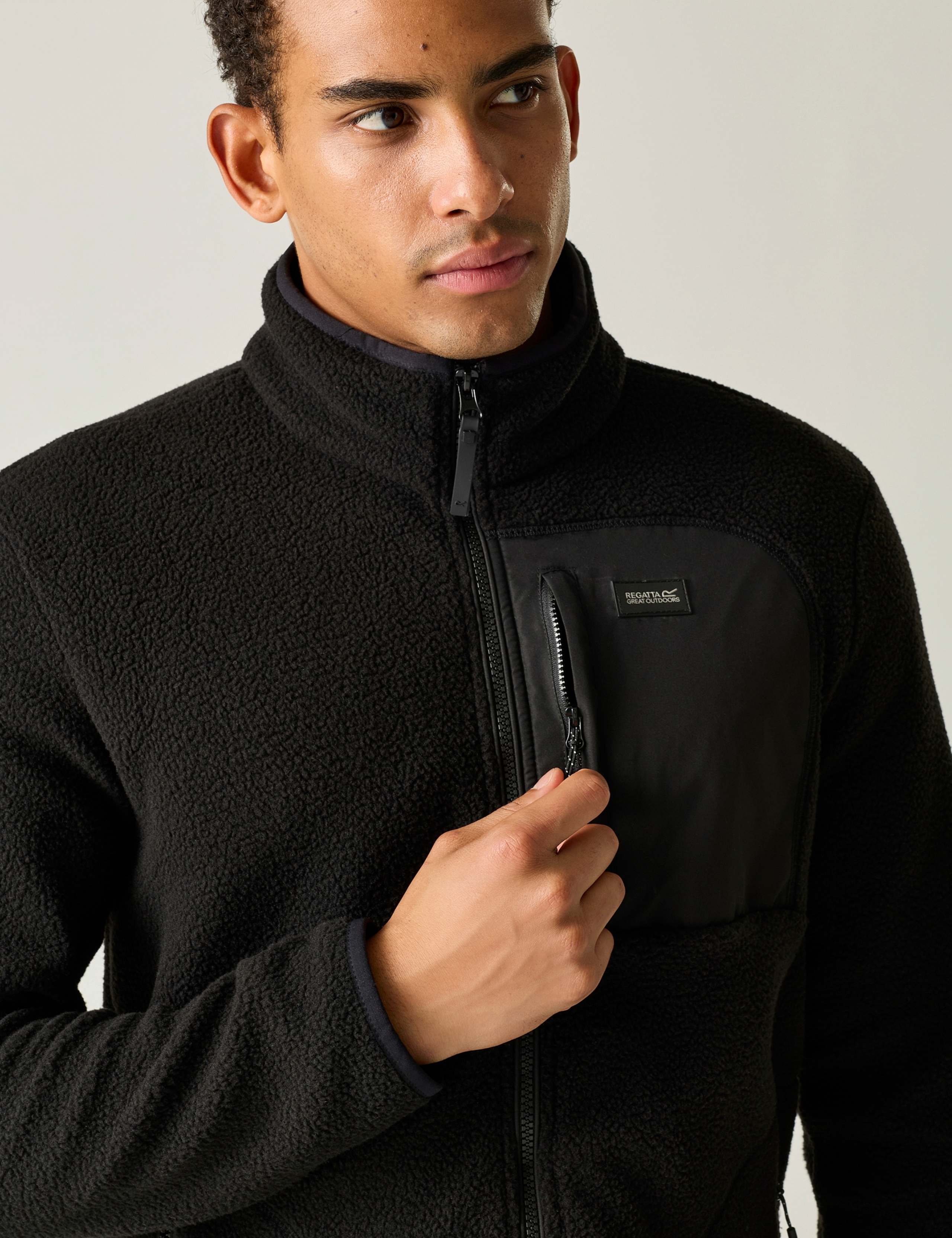 Frankie Borg Funnel Neck Zip Up Fleece 4 of 7