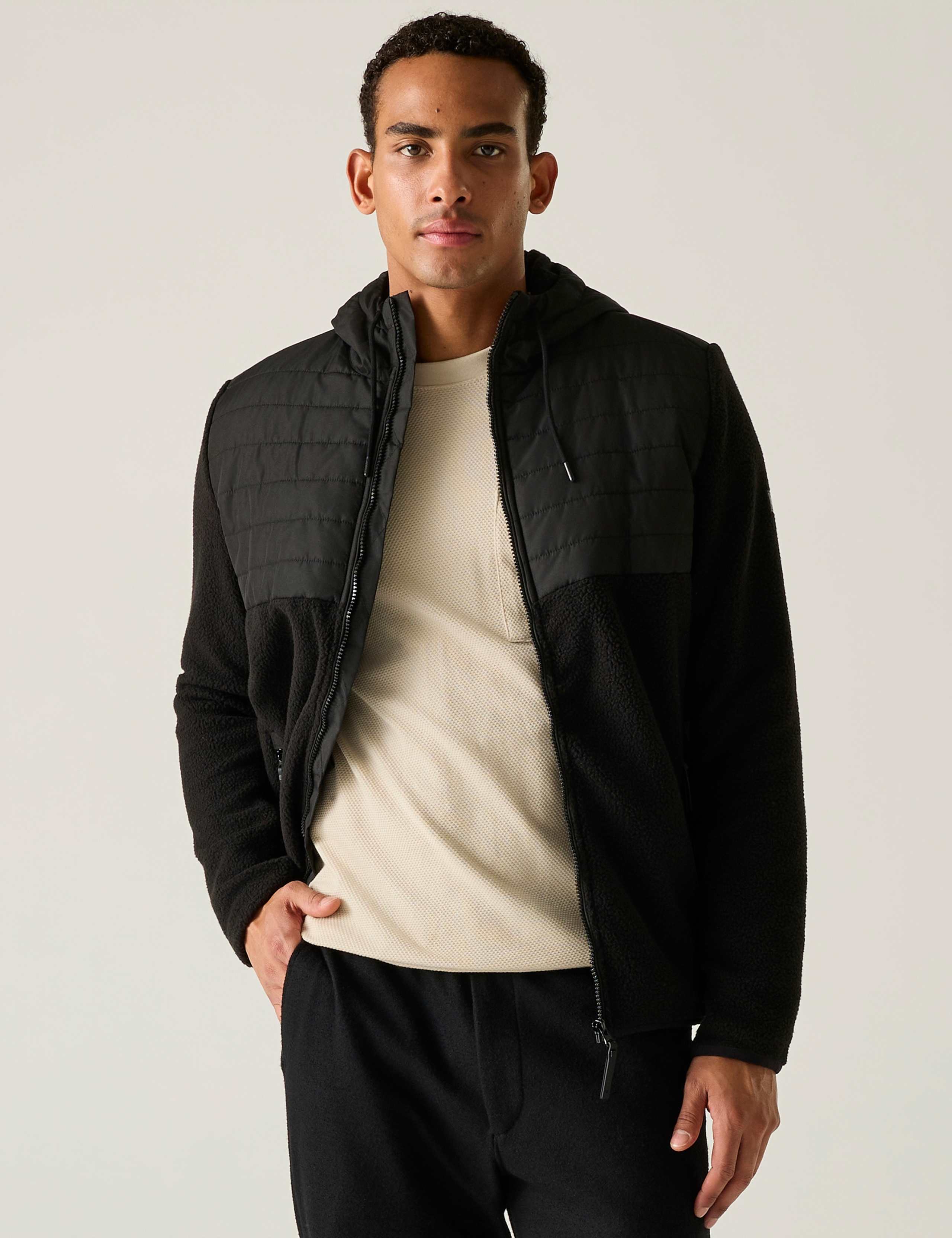 Frankie Borg Hybrid Zip Up Fleece Hoodie 3 of 7