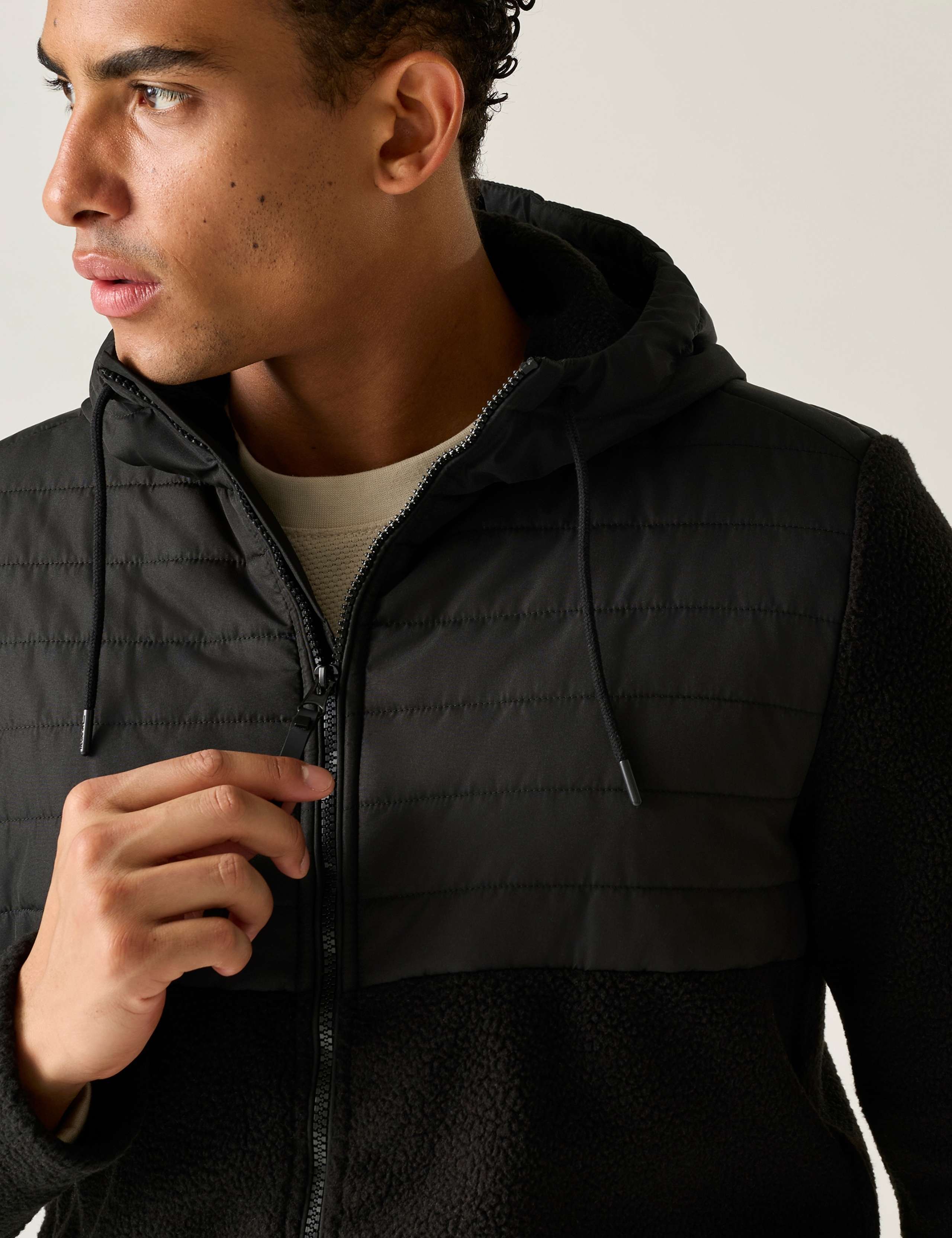 Frankie Borg Hybrid Zip Up Fleece Hoodie 7 of 7