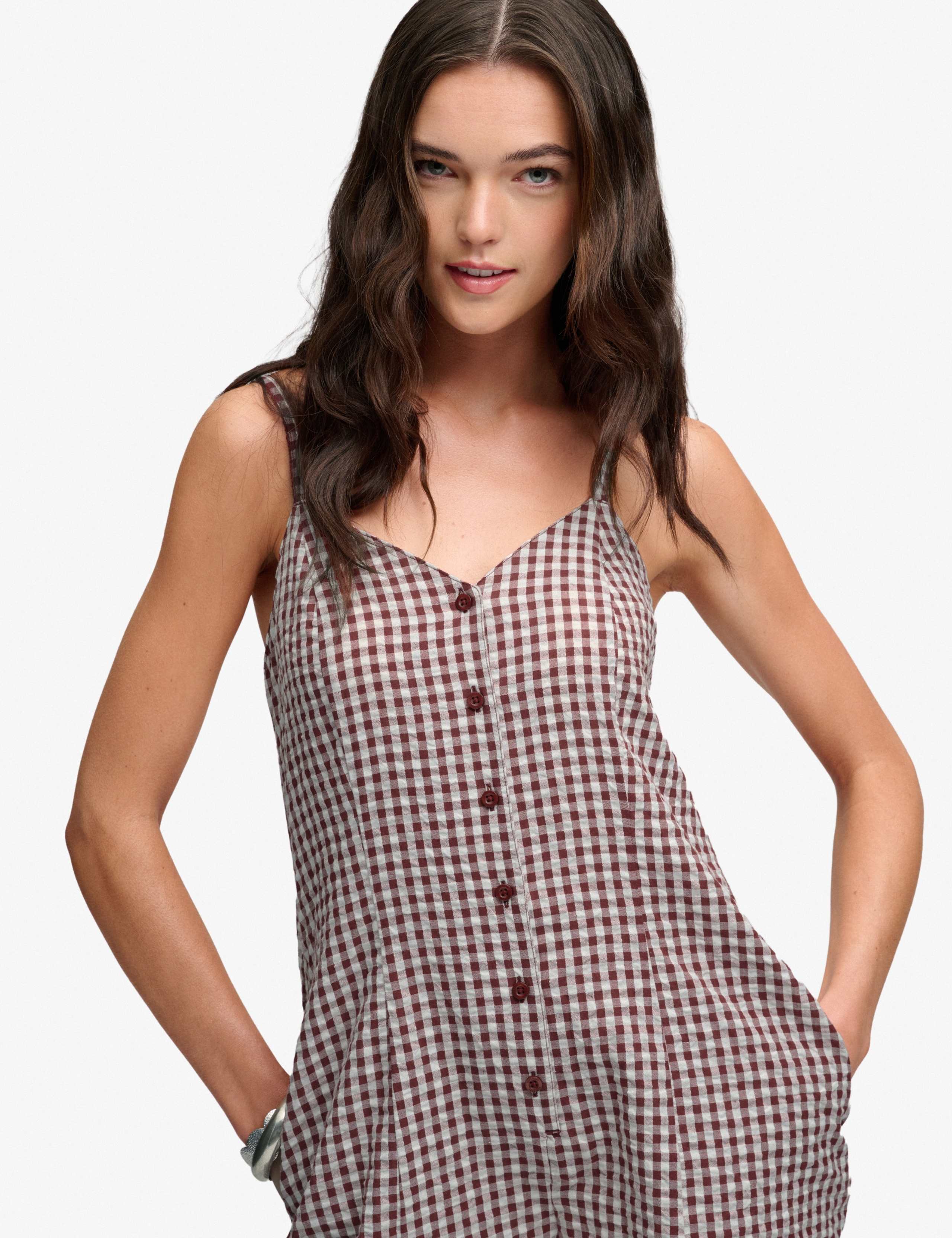 Pure Cotton Gingham Cami Playsuit 7 of 8