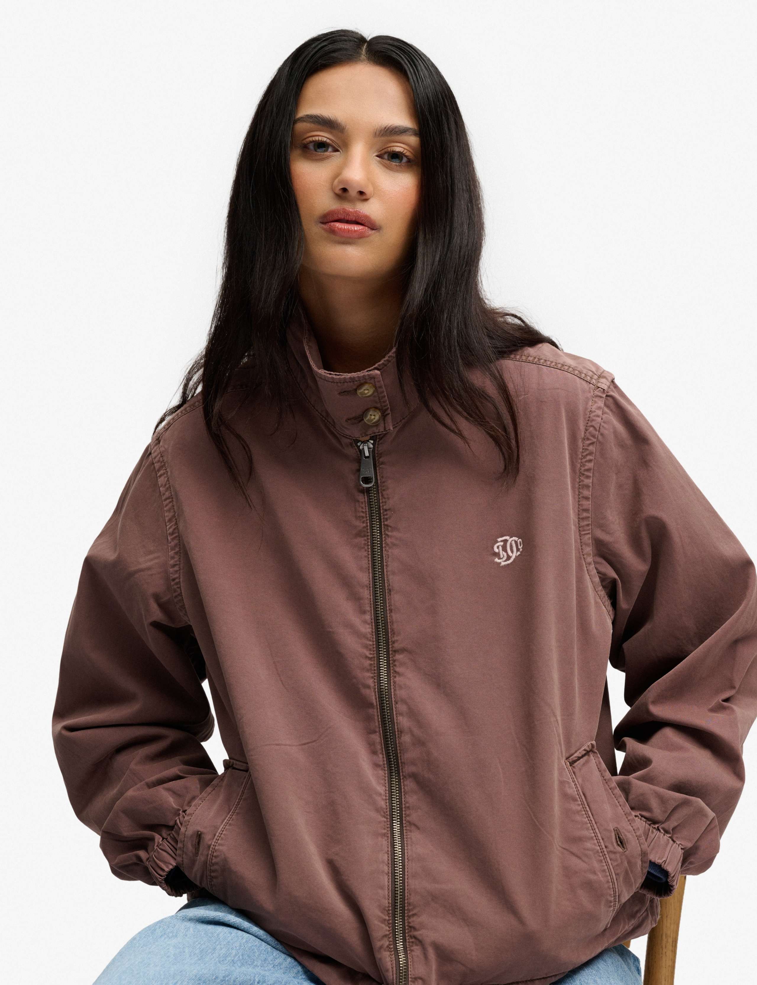 Pure Cotton Relaxed Harrington Jacket 4 of 5