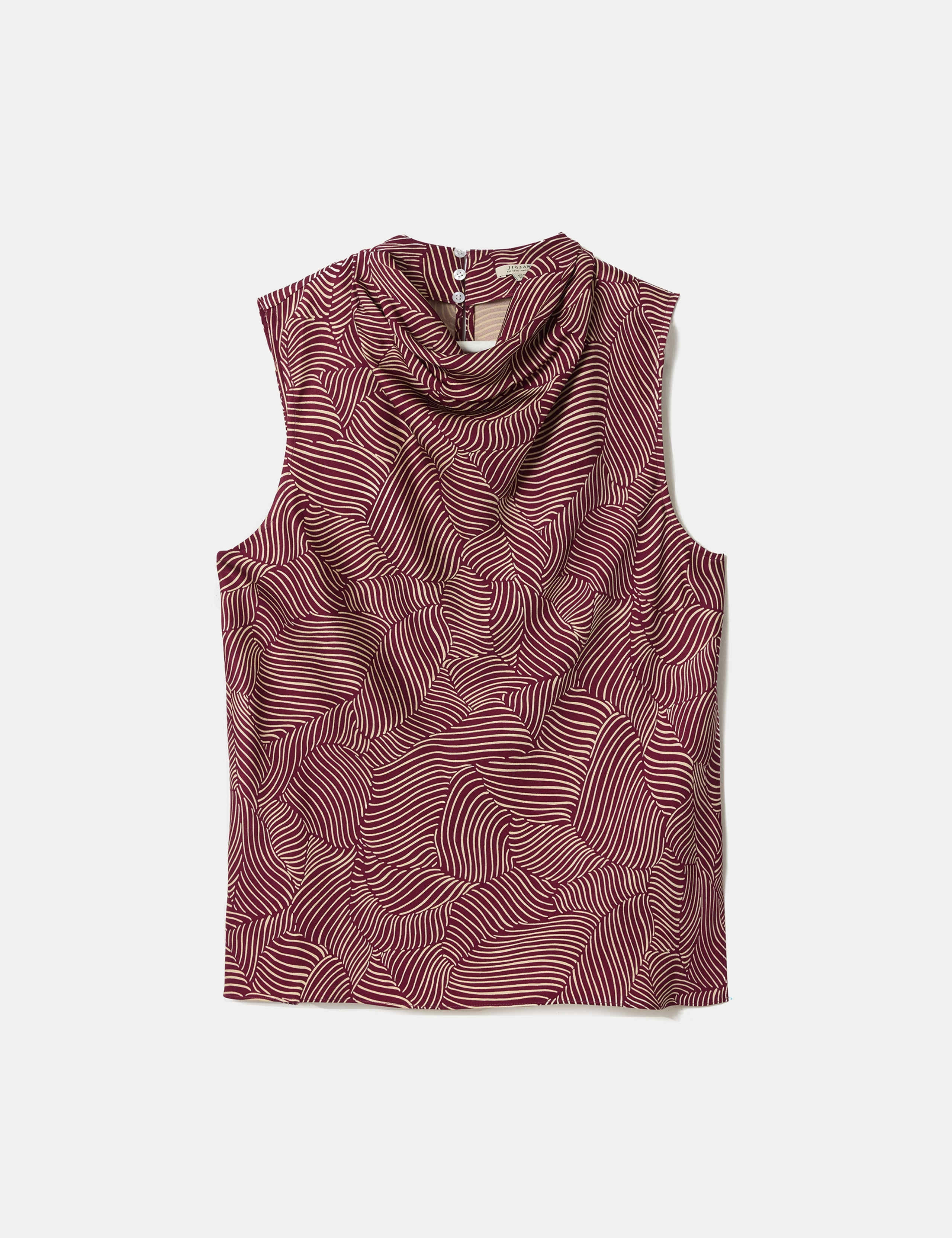 Optic Swirl Cowl Neck Top 2 of 6