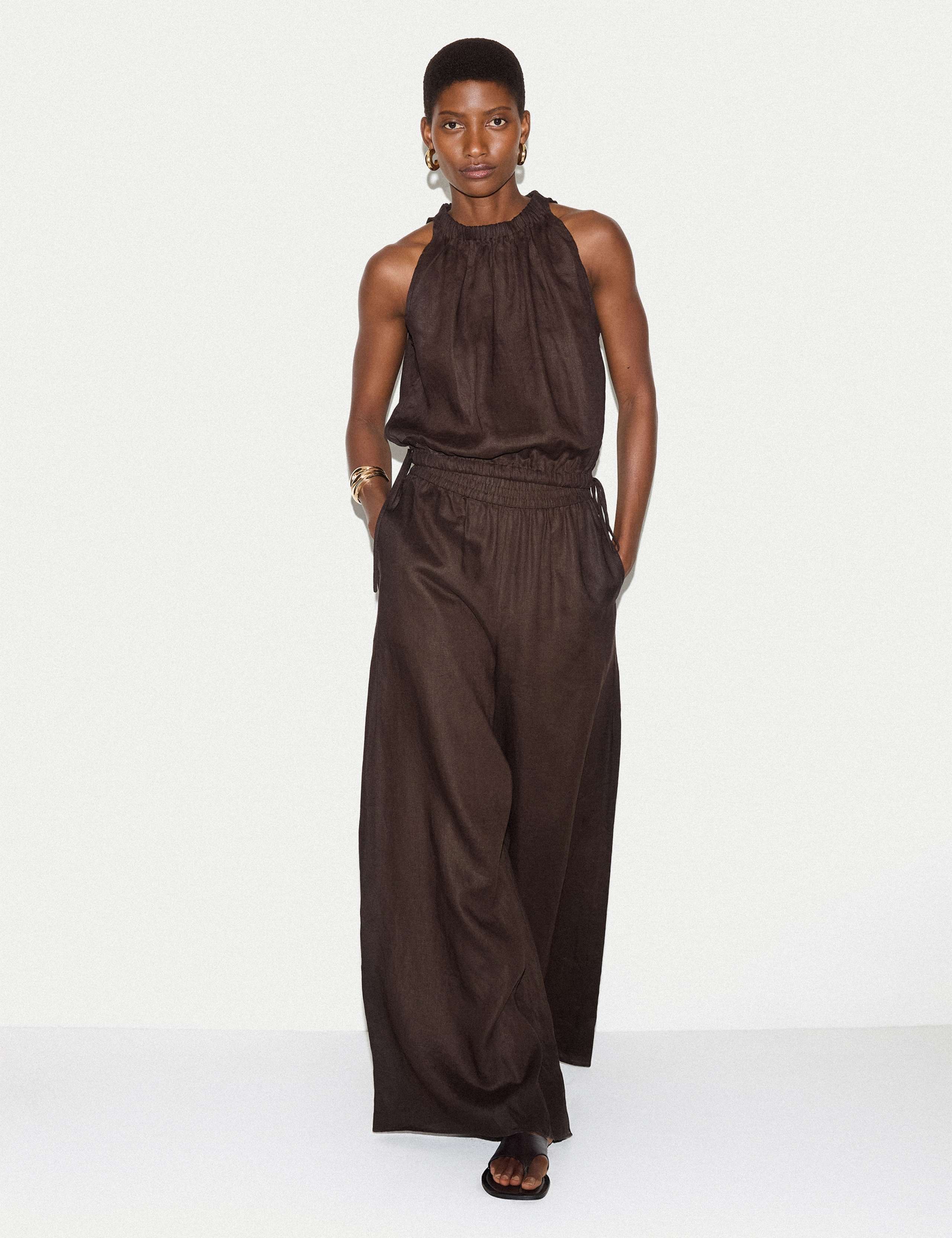 Pure Linen Tie Detail Tank Top 5 of 5