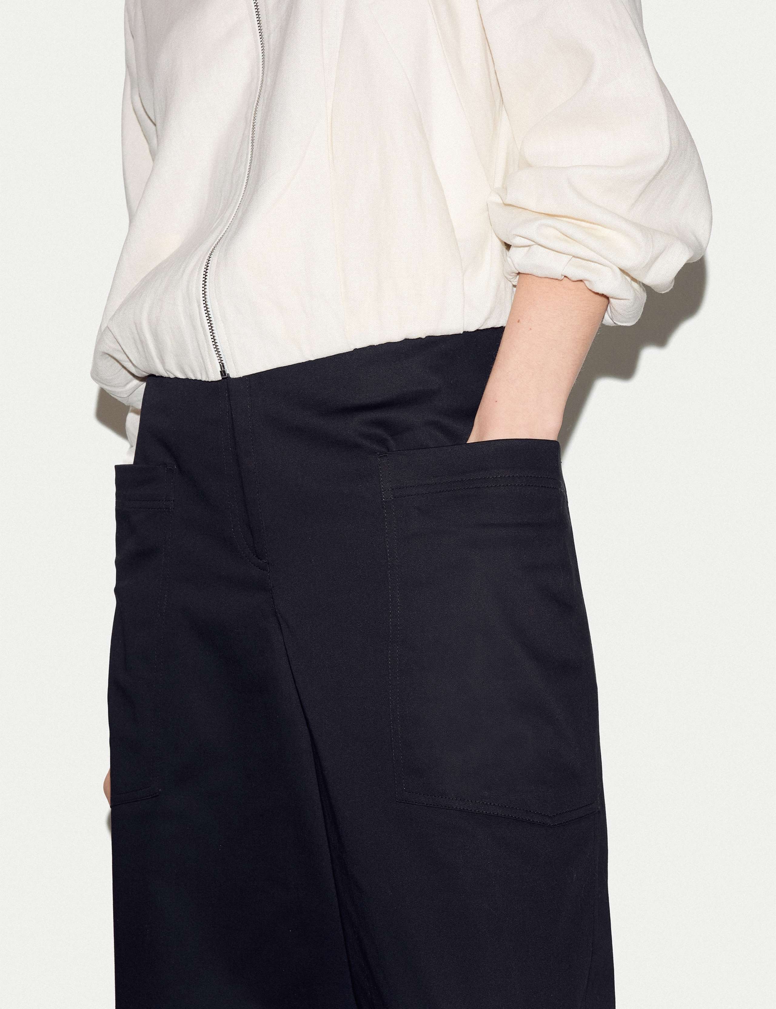 Cotton Rich Tailored Ankle Grazer Trousers 3 of 4